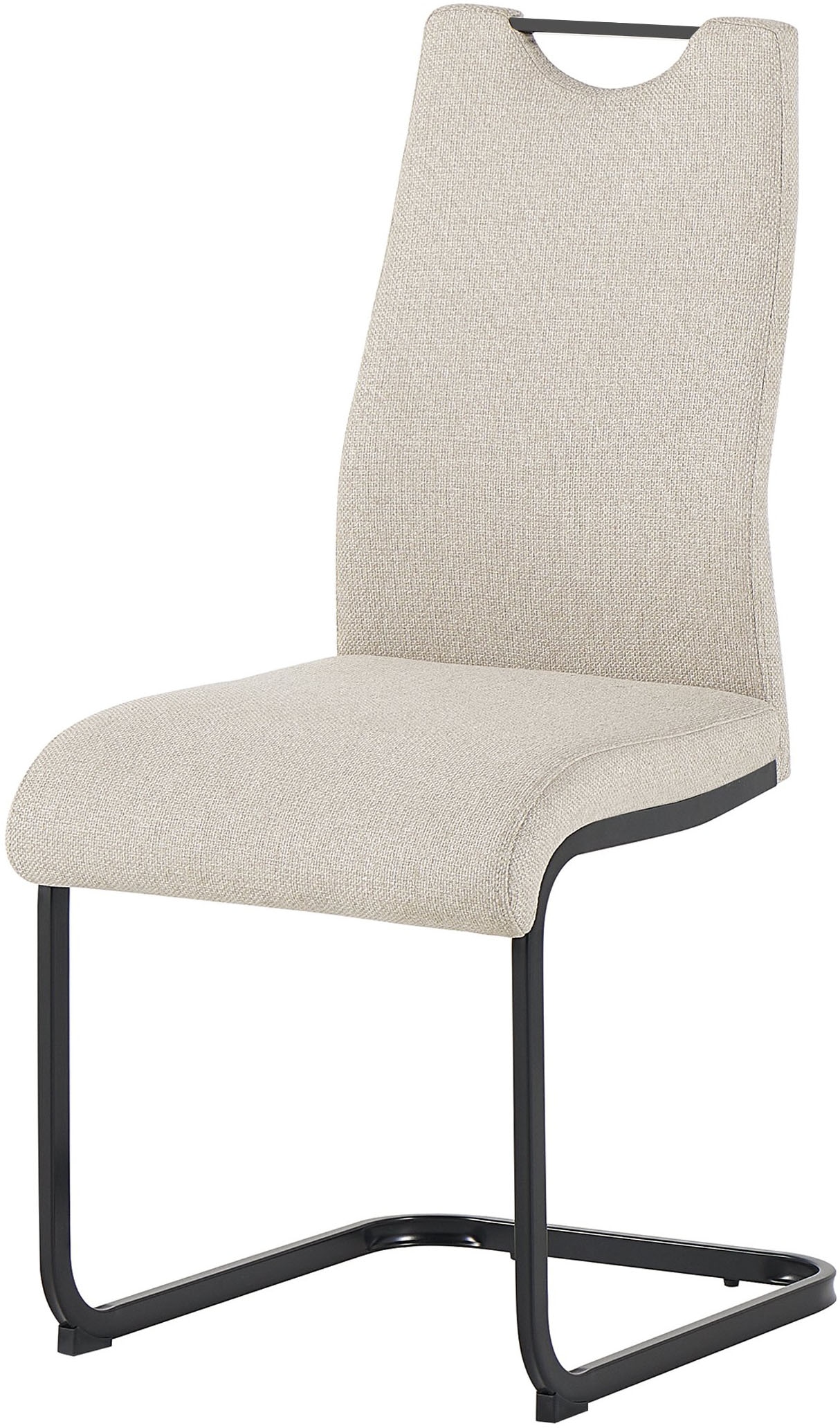 byLIVING Freischwinger »CAPRI« (Set) 2 Stk.Webstoff, bis 110 kg, Schaumstoff, Schwingstuhlgestell, mit Griff
