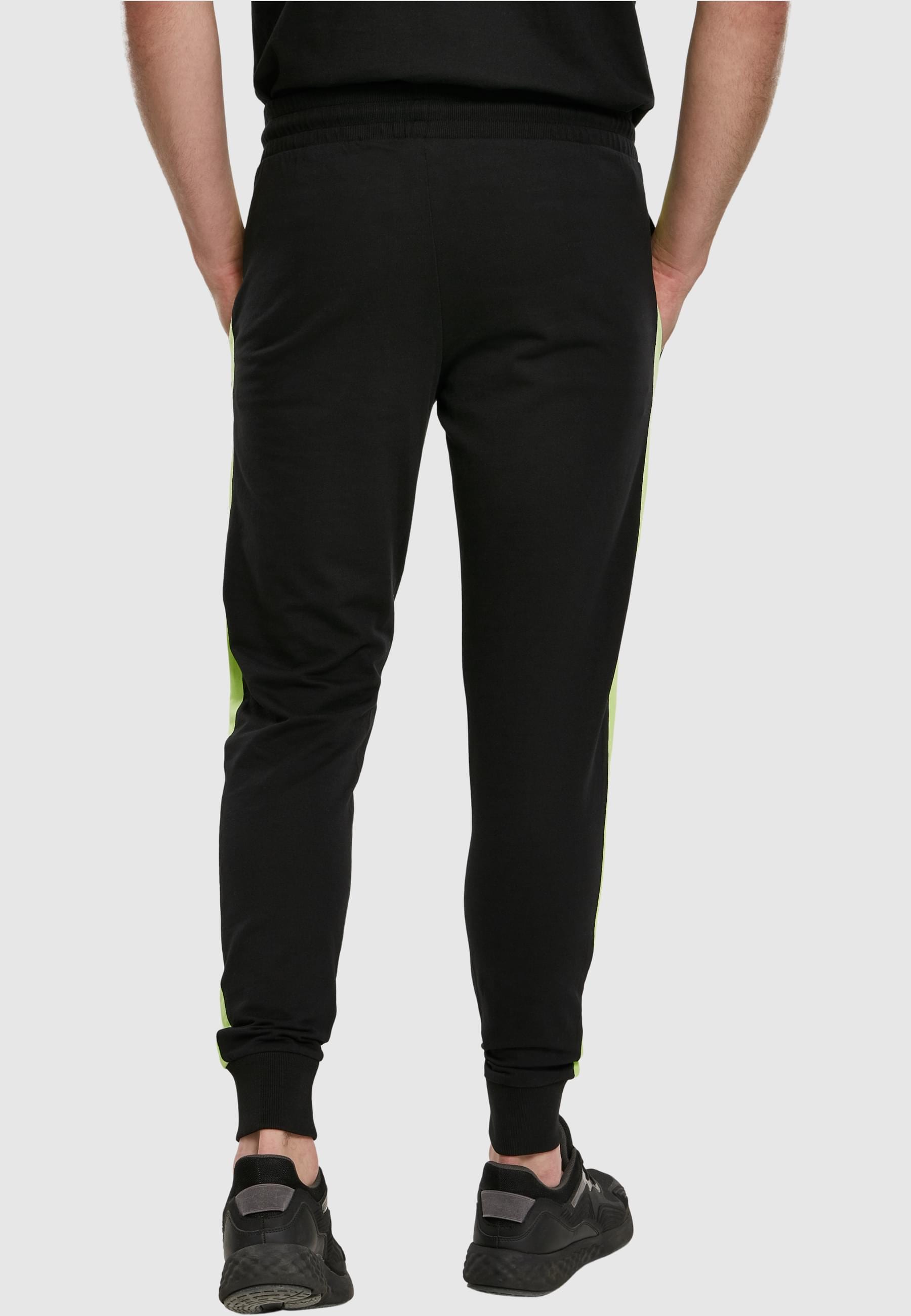 URBAN CLASSICS Stoffhose »Urban Classics Herren Neon Striped Sweatpants«, (1 tlg.)