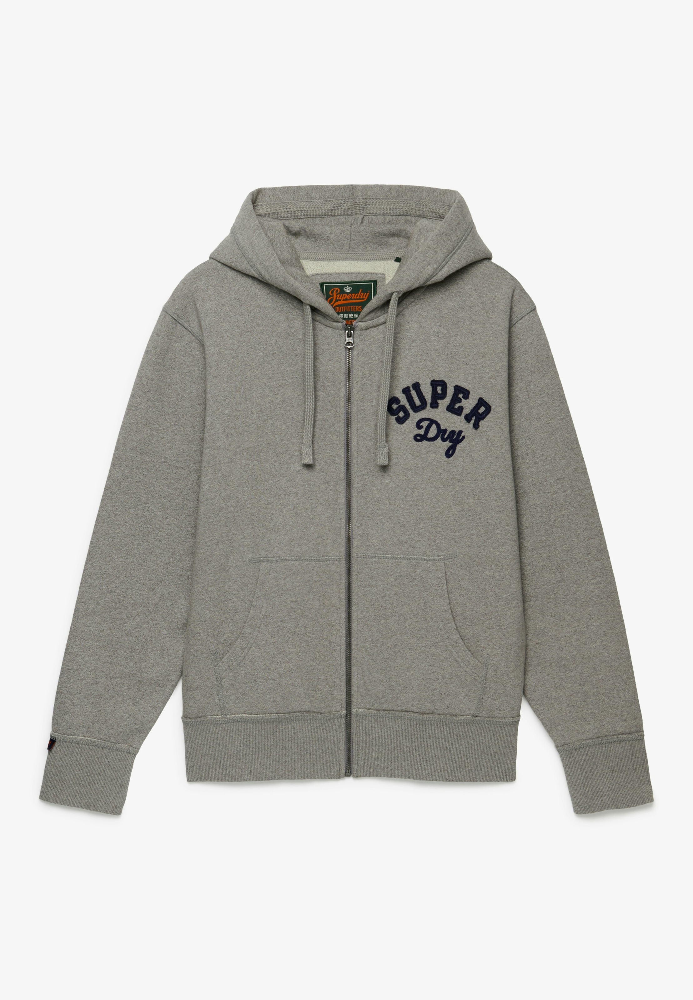 Superdry Kapuzensweatjacke »VINTAGE ATHLETIC ZIPHOOD« aus Baumwolle und angerauter Sweatware, Loose Fit, mit Reißverschluss