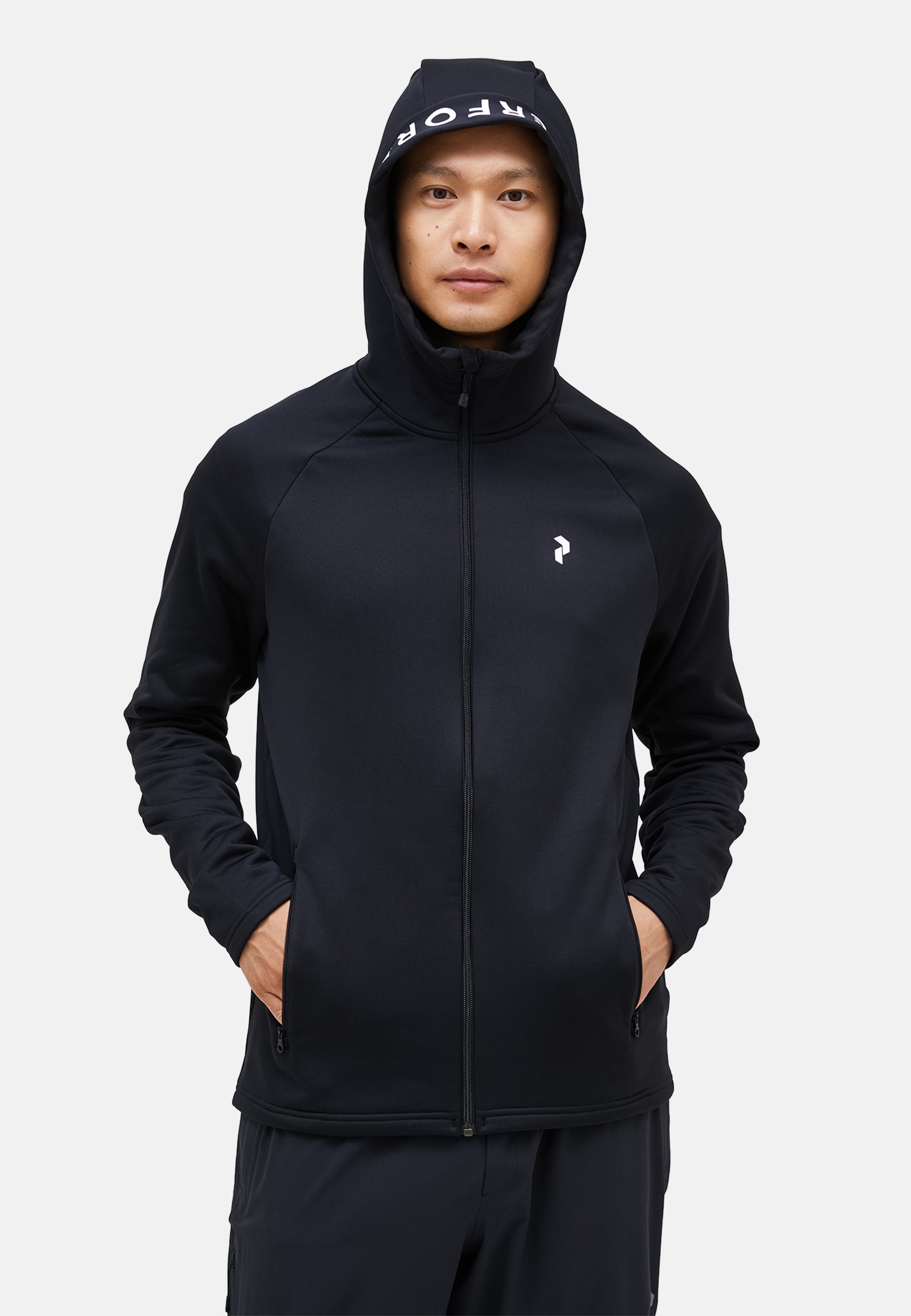 Peak Performance Fleecejacke »M Rider Zip Hood« mit Label-Applikationen
