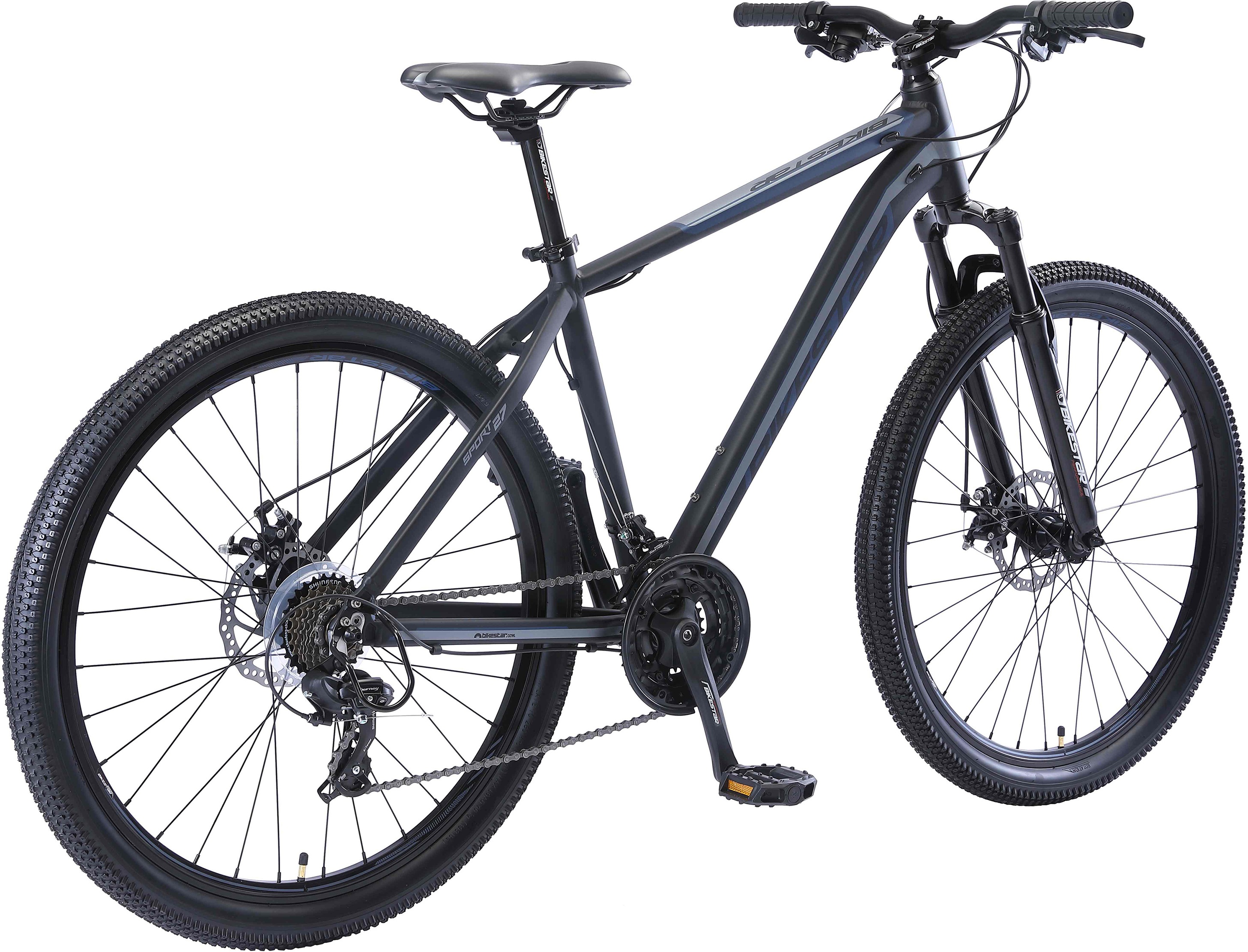 Thumbnail - Bikestar Mountainbike, 21 Gang, Shimano, RD-TY300 Schaltwerk, Kettenschaltung, für Damen und Herren, Kettenschaltung