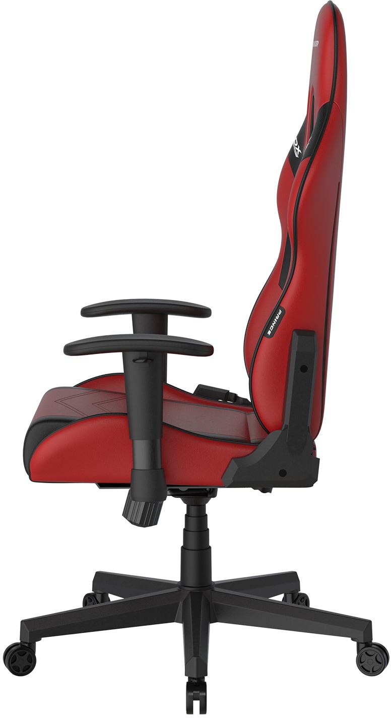 DXRacer Gaming-Stuhl »Prince Gaming Chair Regular L, PVC, rot schwarz«
