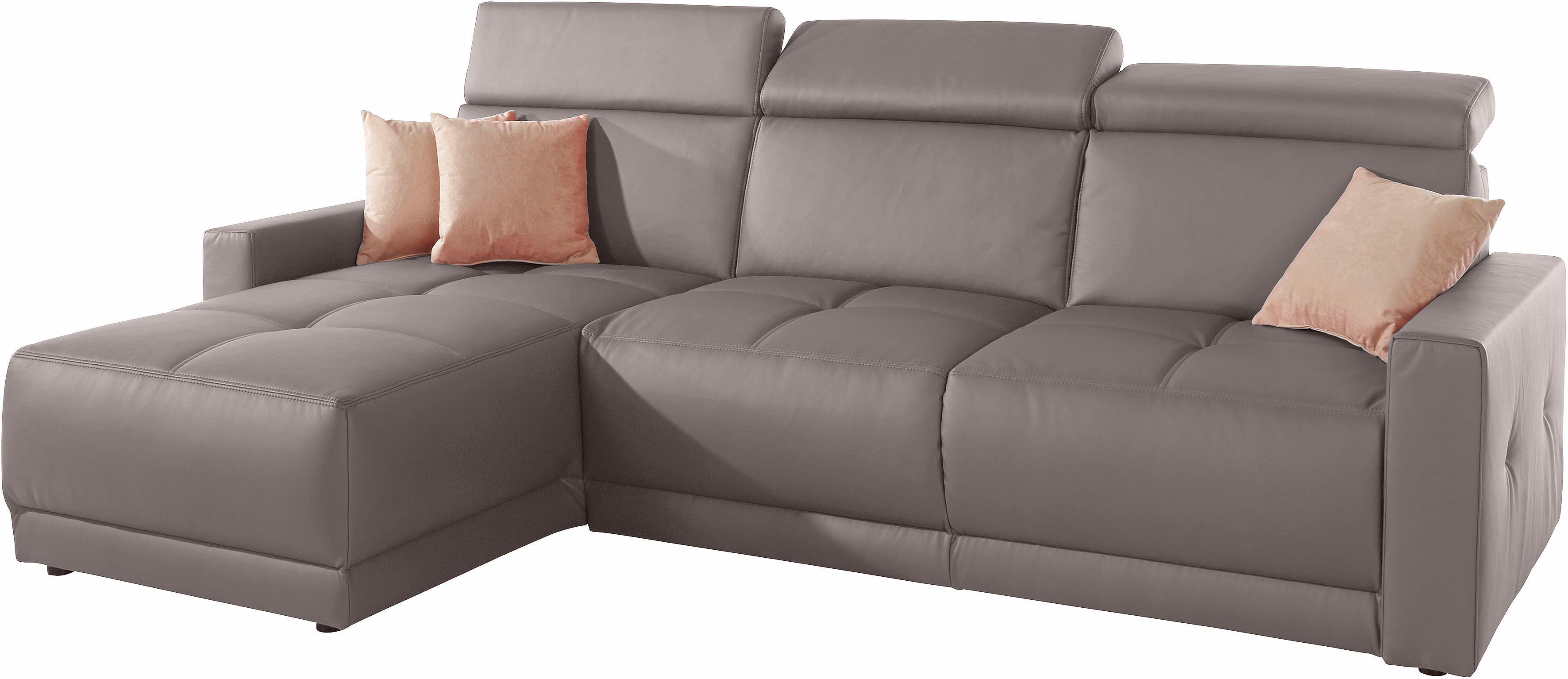 Thumbnail - DOMO collection Ecksofa "Ava mit moderner Sitzheftung & toller Doppelnaht, komfortabel, L-Form", mit Recamiere, inkl. Fe...