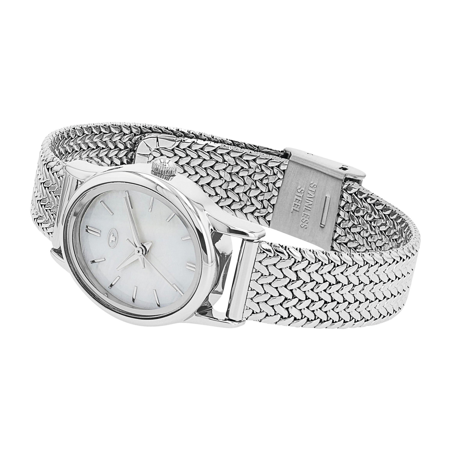 TOM TAILOR Quarzuhr Armbanduhr, Damenuhr, Edelstahlarmband, analog