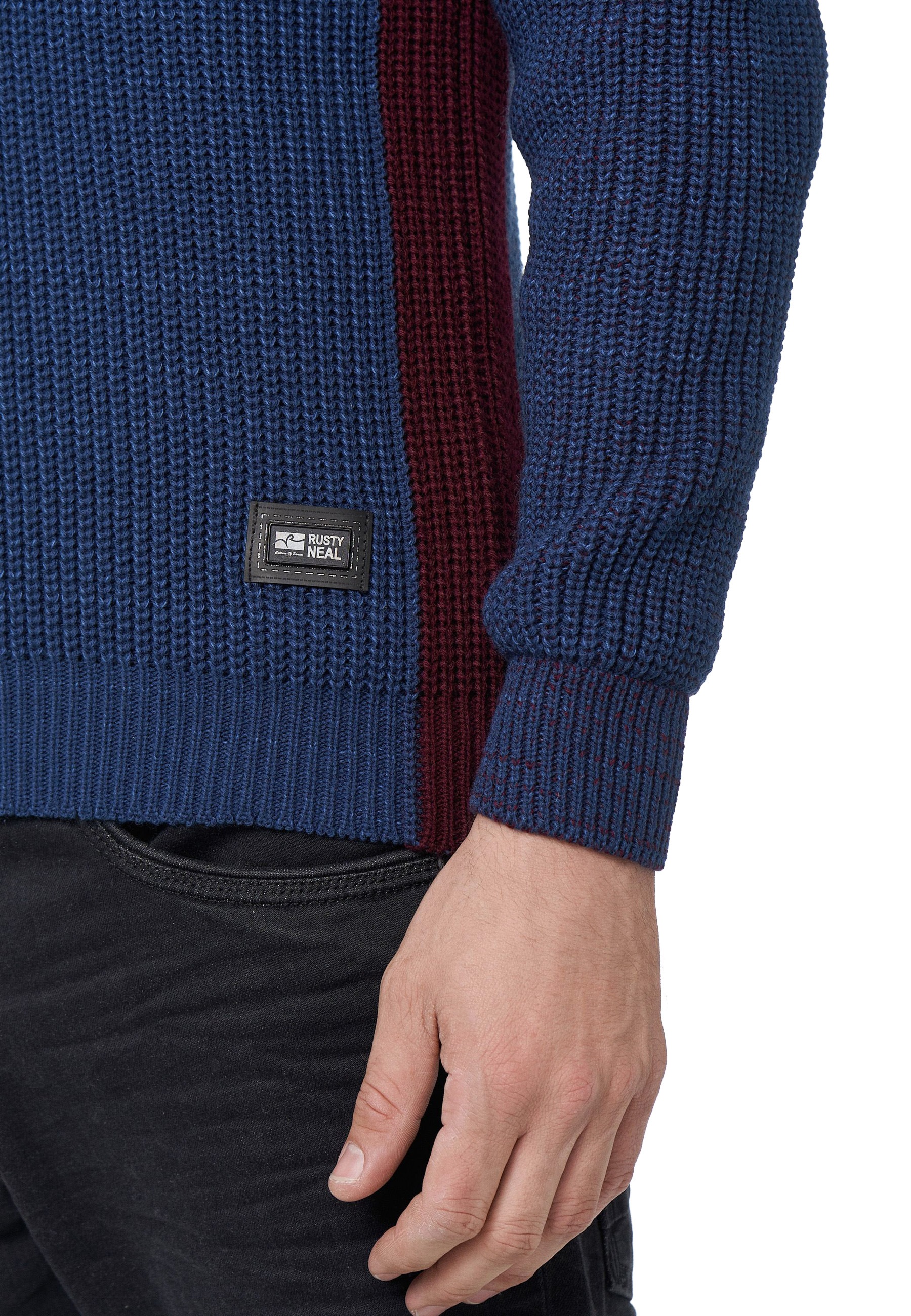Rusty Neal Strickpullover, mit Kontrast-Details