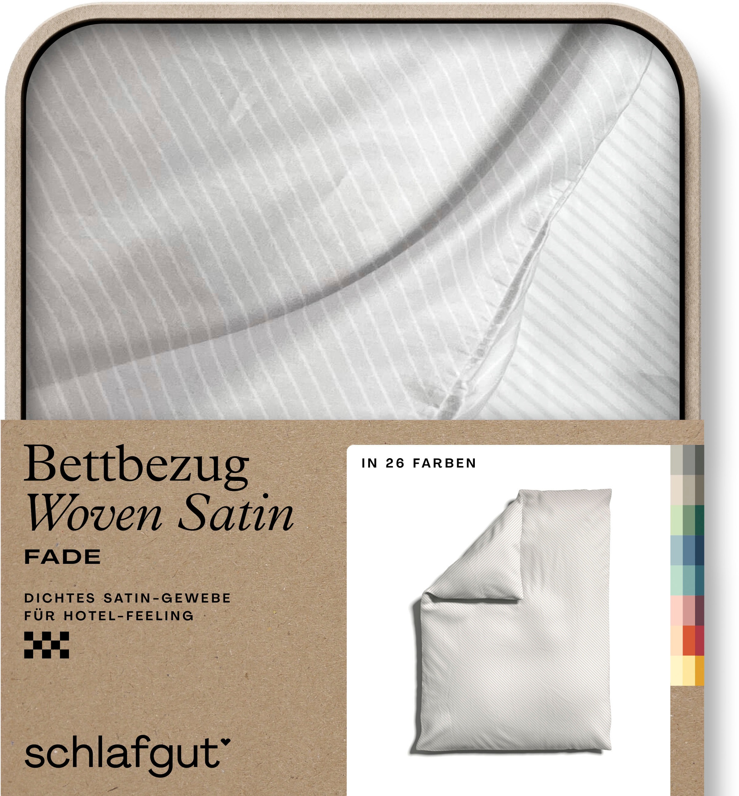 Schlafgut Bettbezug "Woven Satin Fade mit feinen Streifen", (1 St.), mit Farbverlauf, Mix & Match: passender Kissenbezug