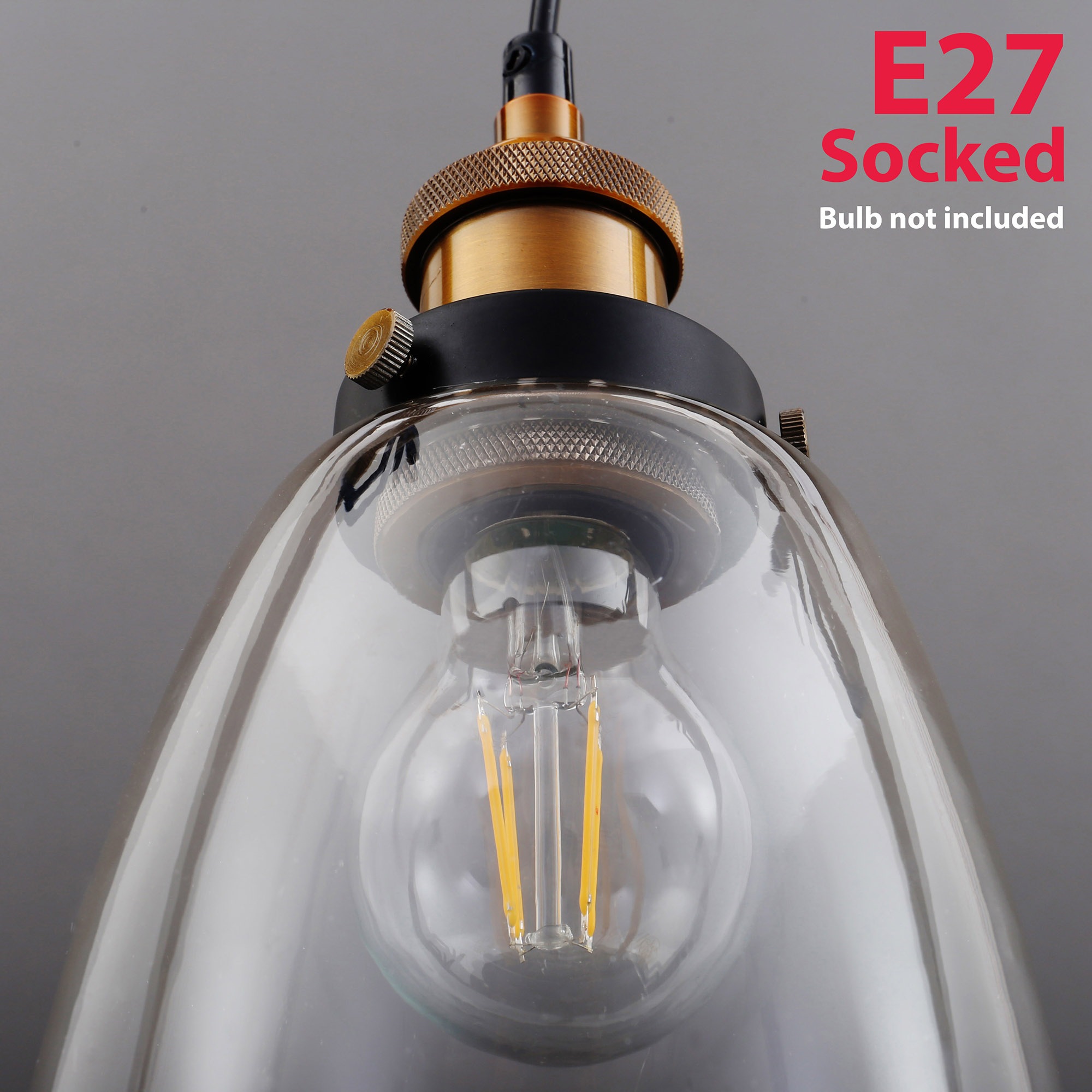 B.K.Licht Pendelleuchte »Sigma«, 1 flammig, Leuchtmittel E27 | ohne Leuchtmittel, Deckenlampe Retro Pendel-Lampe Vintage Hängeleuchte Loft Edison E27
