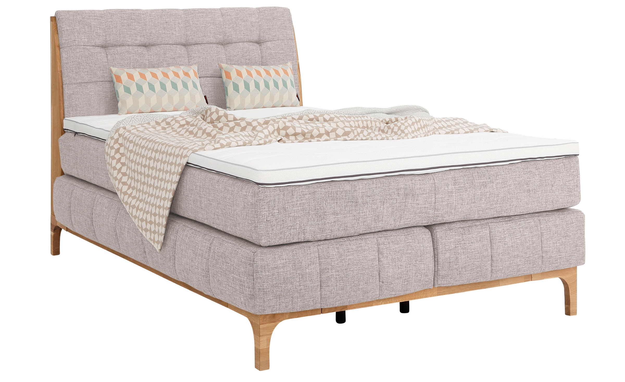 OTTO home Boxspringbett »Jelle« 5 Stk. tlg. zertifizierte, recycelte Bezugsstoffe, verschiedene Ausführungen