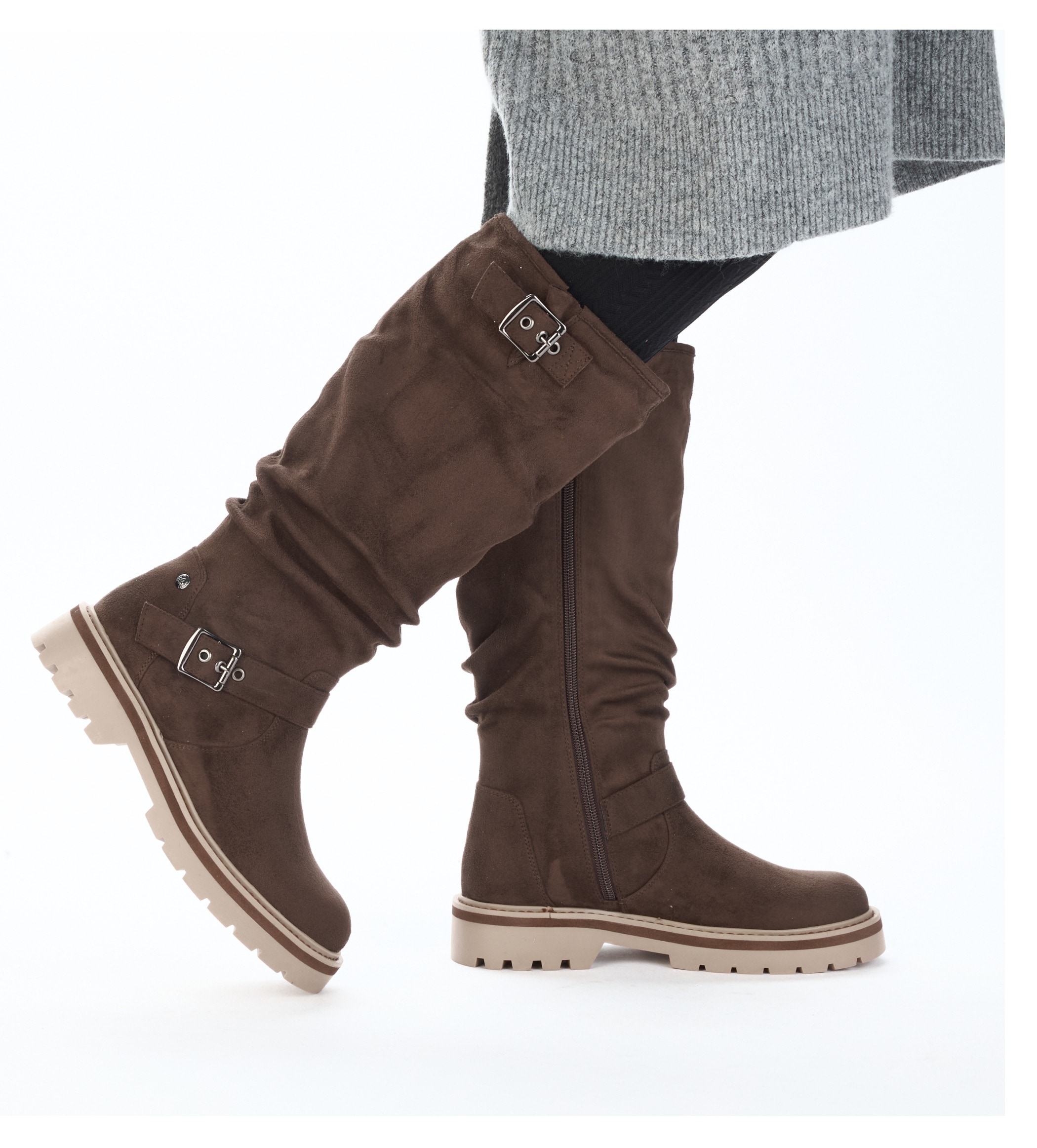 Rieker Stiefel  mit slouchy Schaft und verstellbarer Schnalle