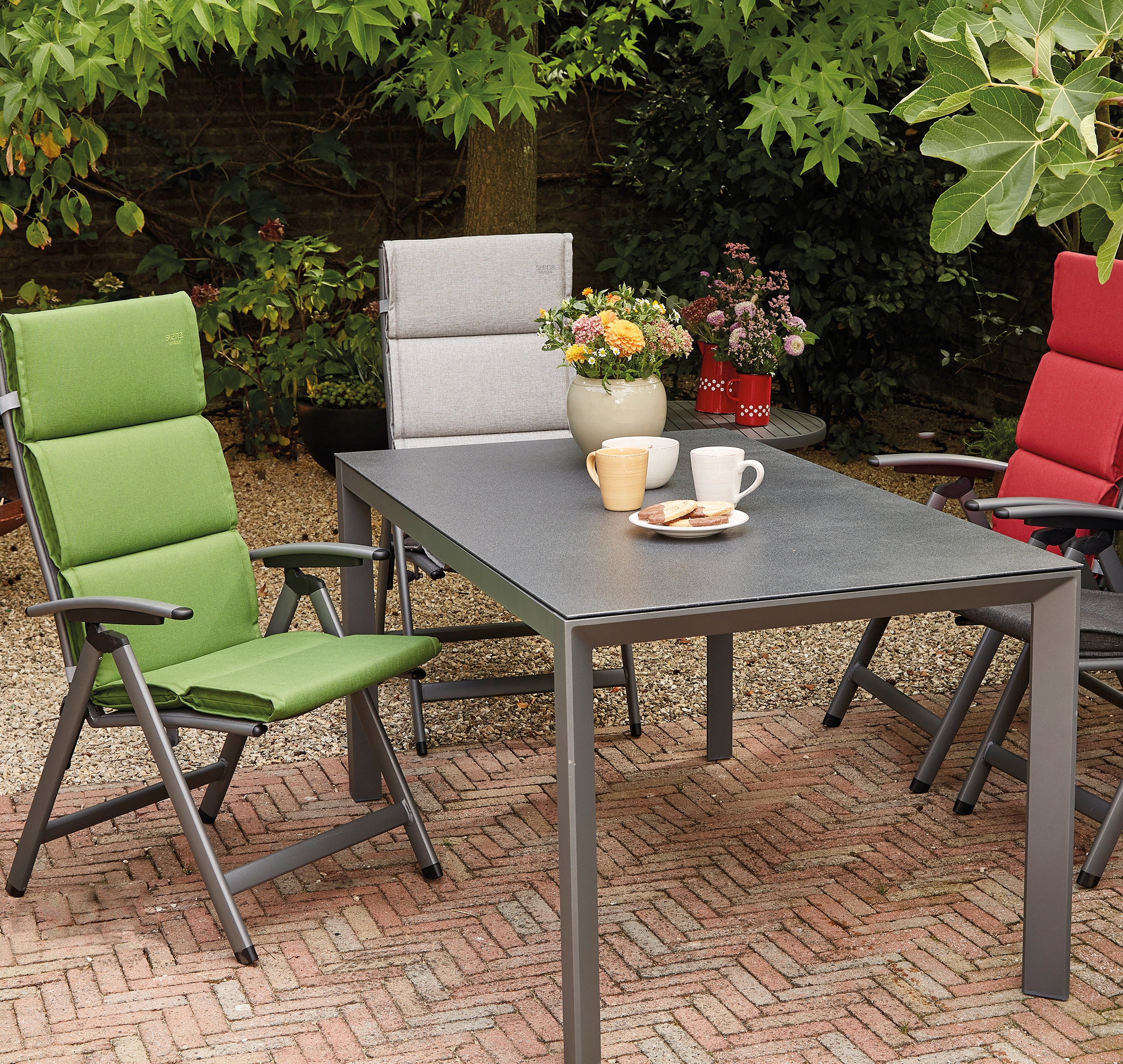 Siena Garden Hochlehnerauflage »Stella, TOPSELLER!«, B/T: 48x120 cm