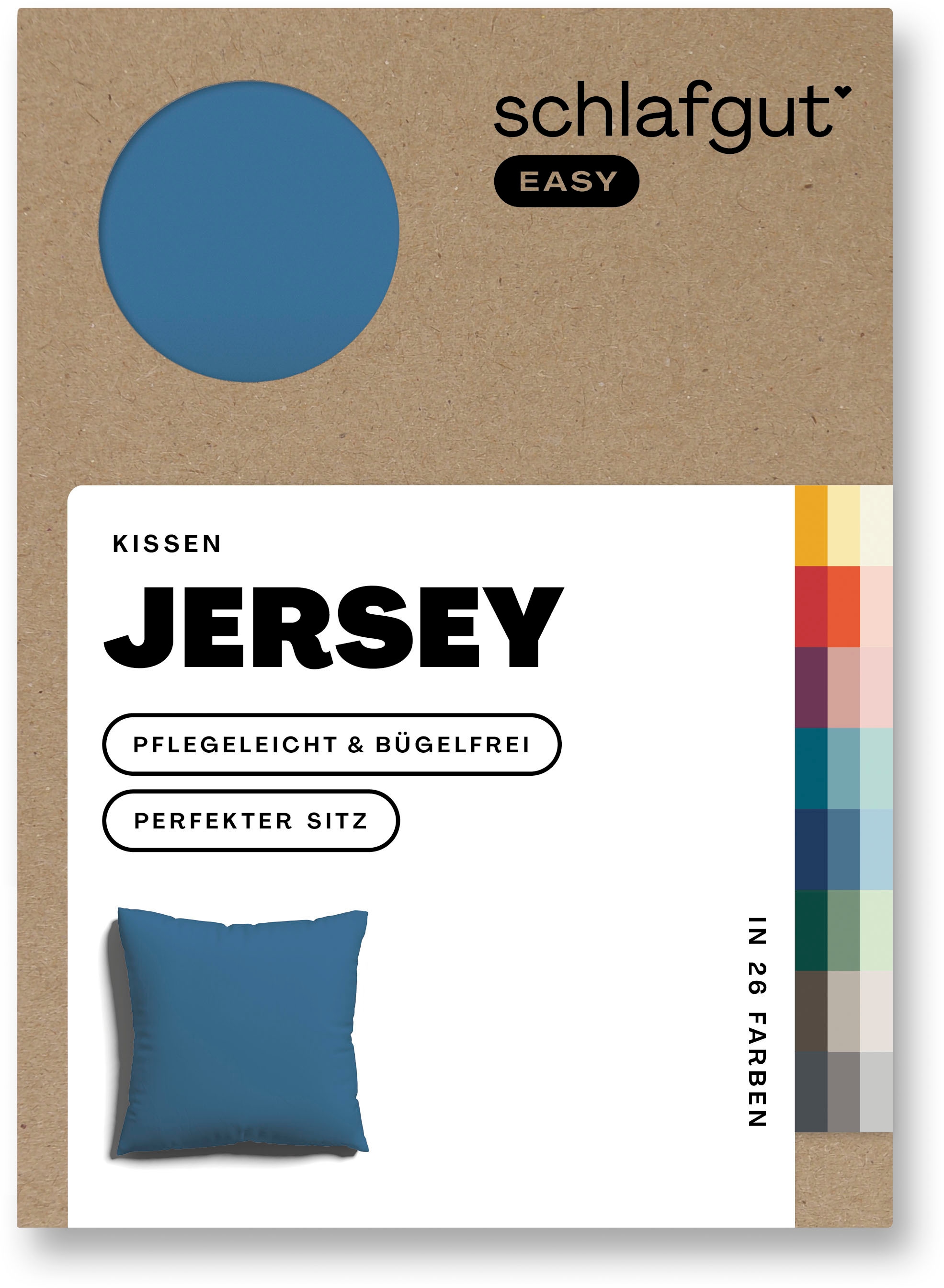 Schlafgut Kissenbezug "EASY Jersey", (1 St.), Kissenhülle mit Reißverschluss, weich und saugfähig, Kissenbezug