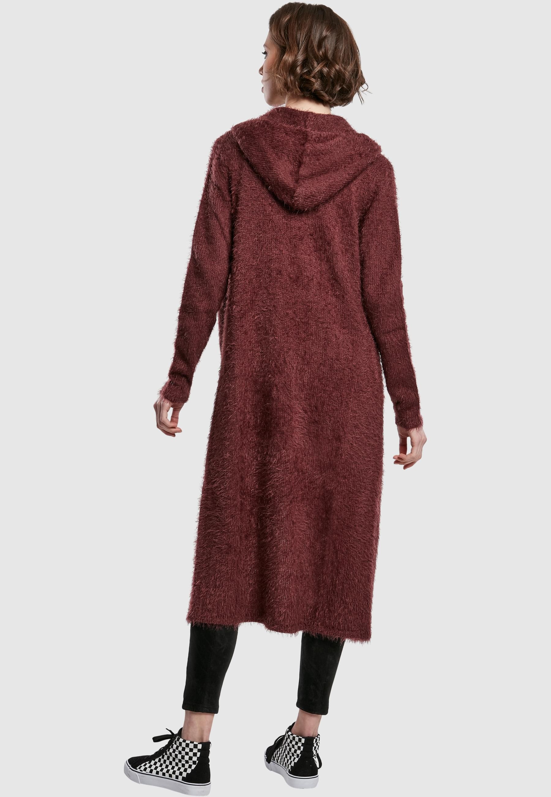 URBAN CLASSICS Strickjacke »Urban Classics Damen Ladies Hooded Feather Cardigan«