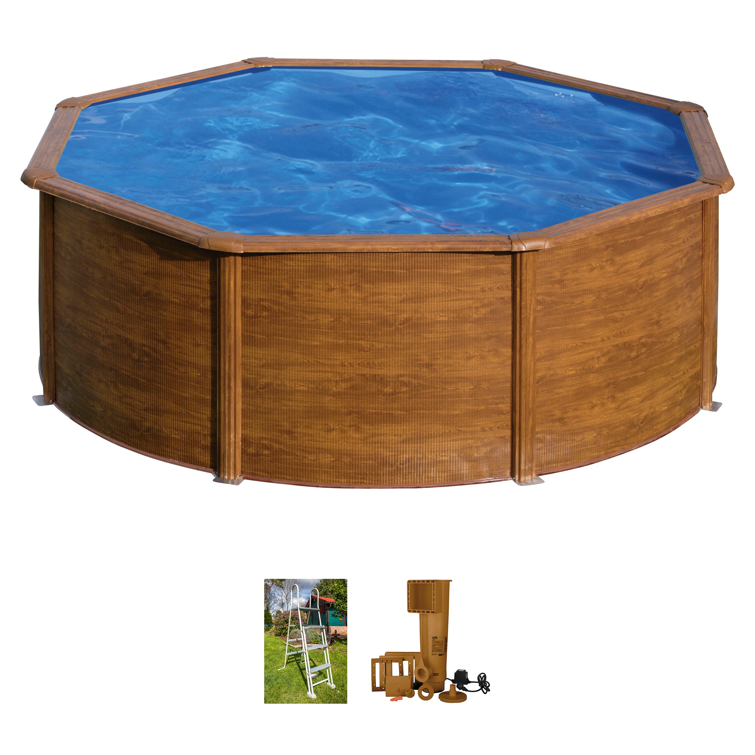 Gre Rundpool "SICILIA inkl. Zubehör" Höhe: 120 cm, in versch. Größen erhältlich