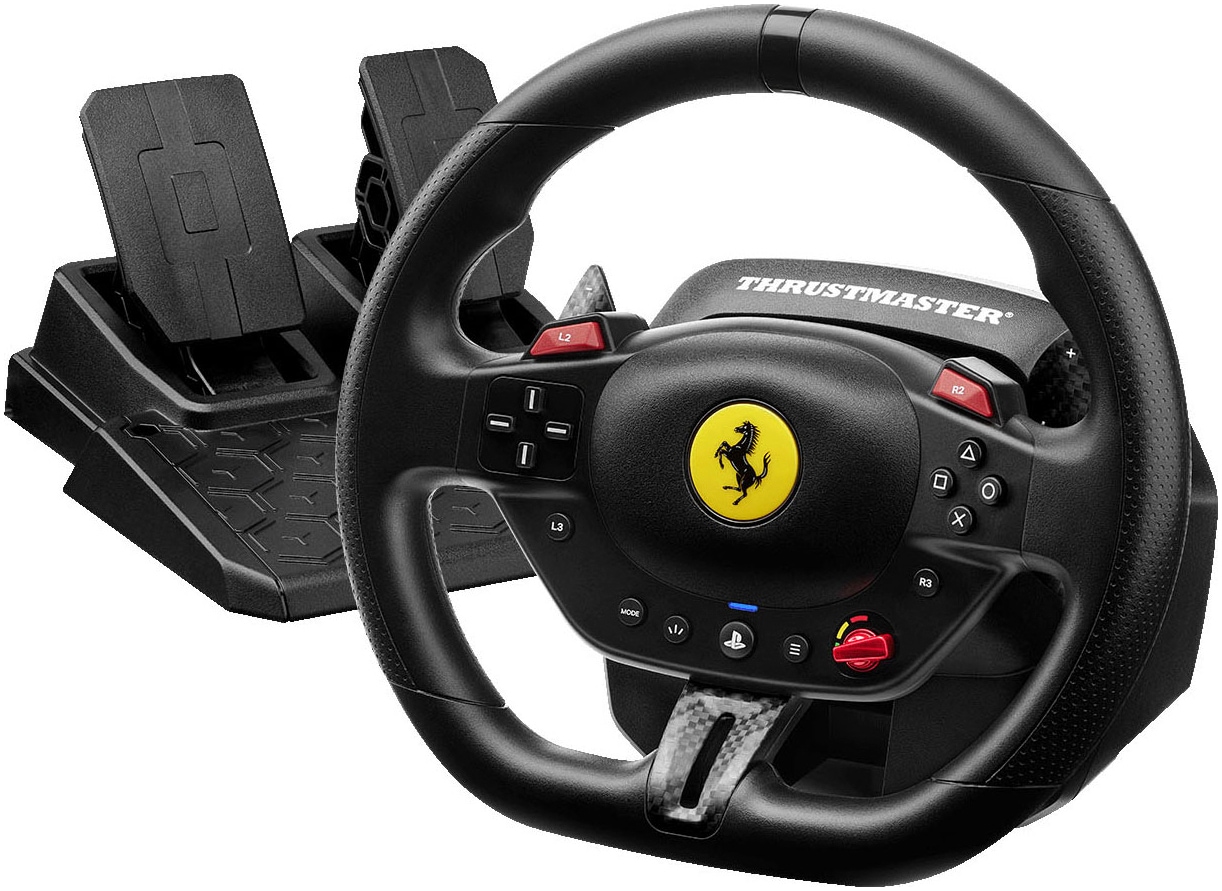 THRUSTMASTER Gaming-Lenkrad "T98 Ferrari 296 GTB", B:25,5cm H:25cm T:24,5cmschwarz, Spielecontroller
