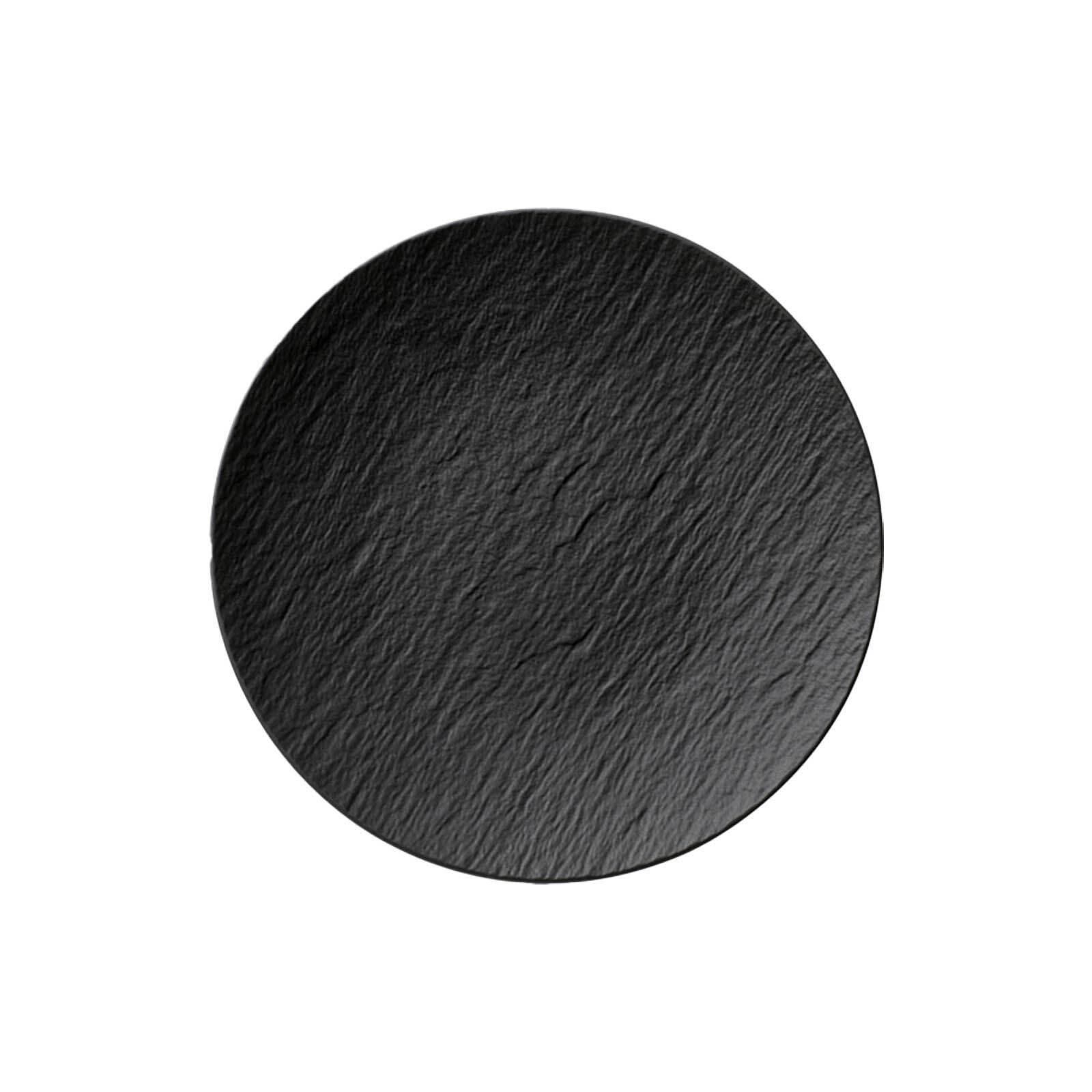 Villeroy & Boch Speiseteller "Manufacture Rock Ø 25 cm 6 Stück, Schwarz"