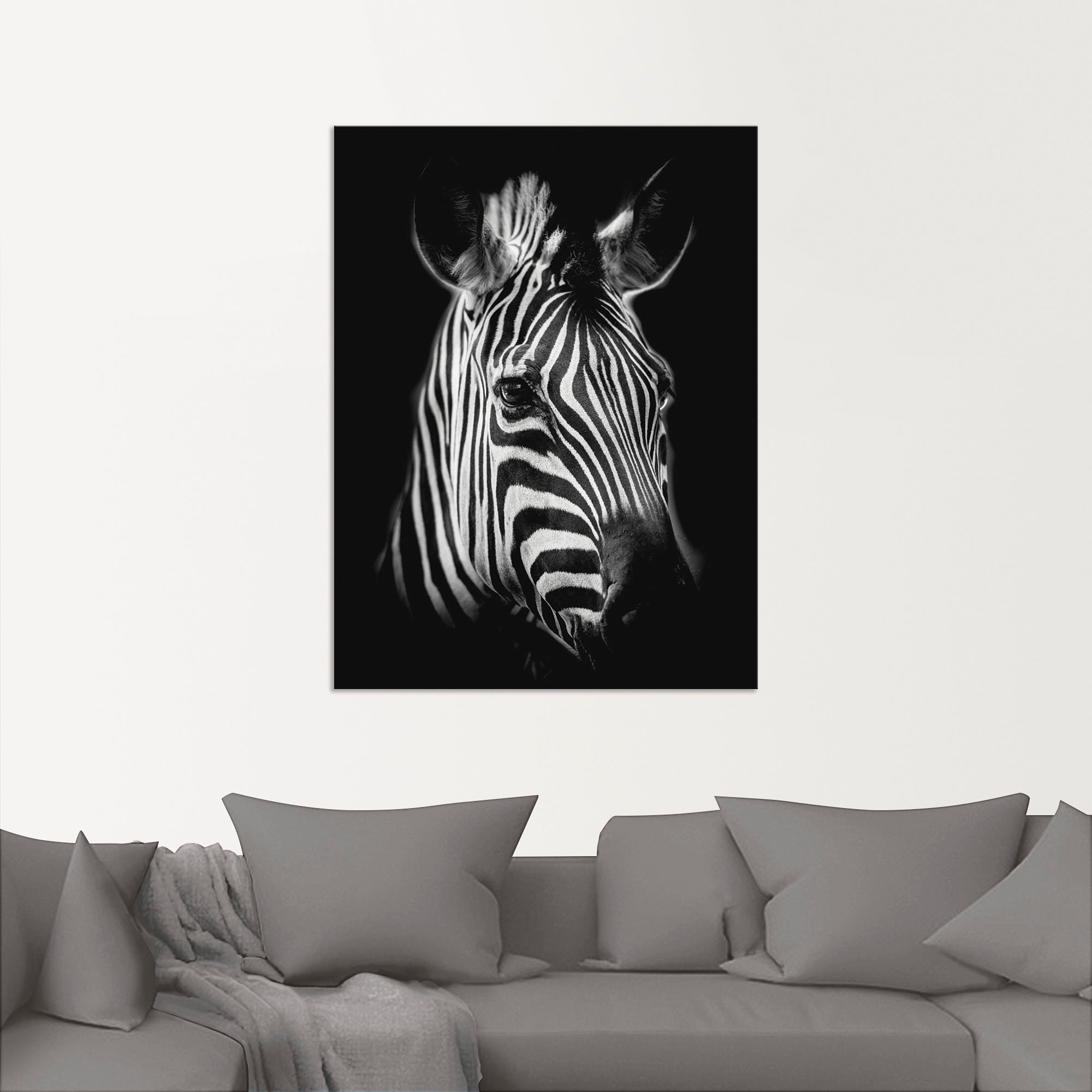 Artland Wandbild »Zebra«, Zebra Bilder, (1 St.), als Alubild, Outdoorbild, Leinwandbild, Poster, Wandaufkleber