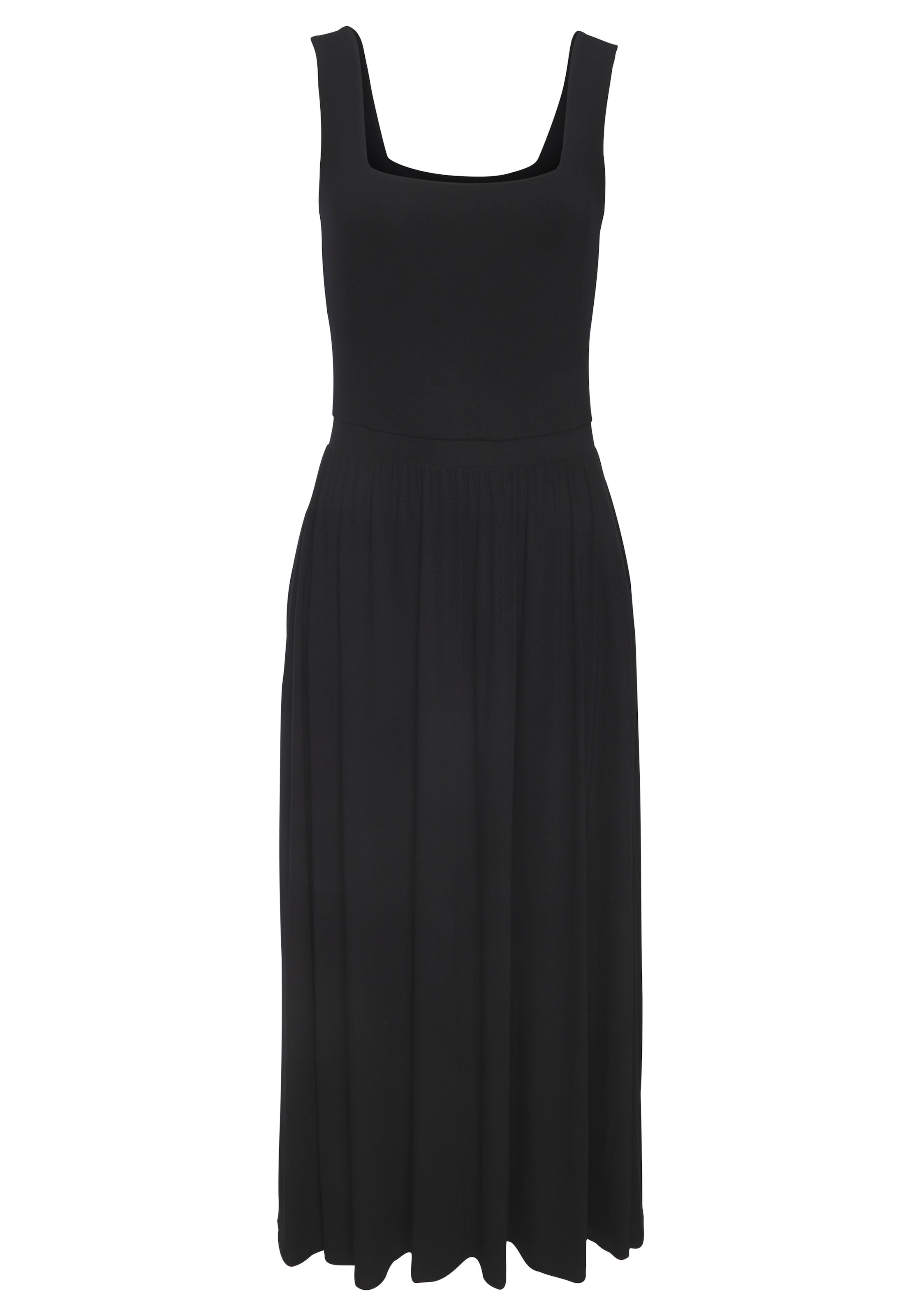Vivance Midikleid »mit Taschen aus weicher Viskose-Stretch-Qualität« Seitennahttaschen luftiges Jerseykleid, Basickleid, elegantes Sommerkleid, Trägerkleid