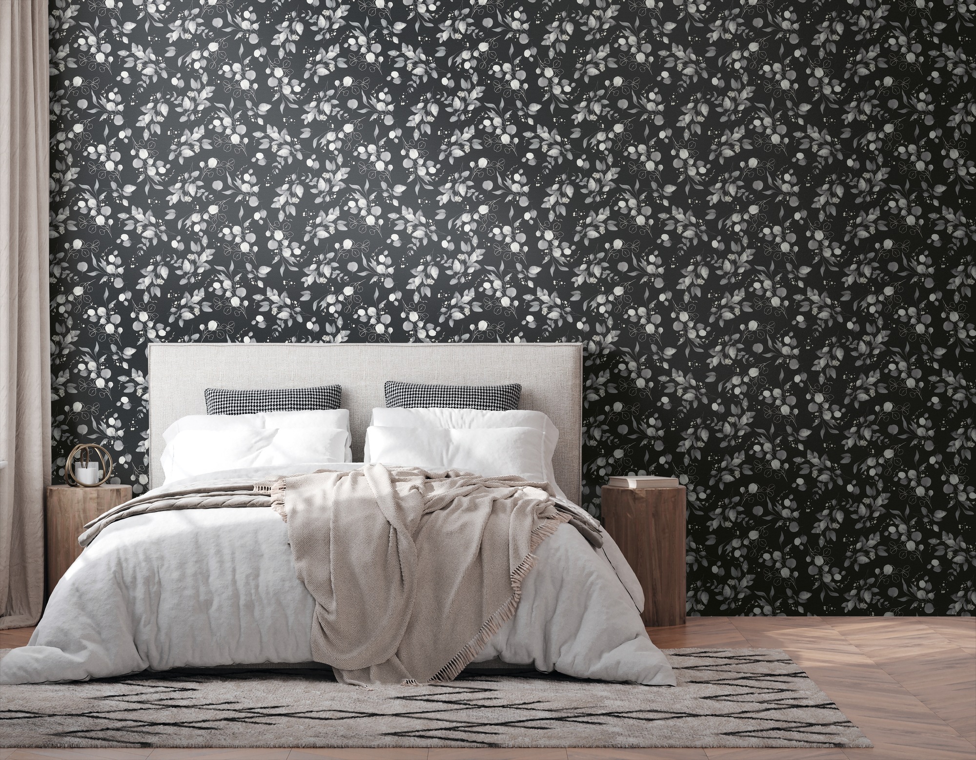 A.S. Création Vliestapete "Pure Elegance Blumen-Tapete Mustertapete Blümchen Blattmuster" leicht glänzend glatt Vliestapete floral für Schlafzimmer Küche Wohnzimmer Blumen Design