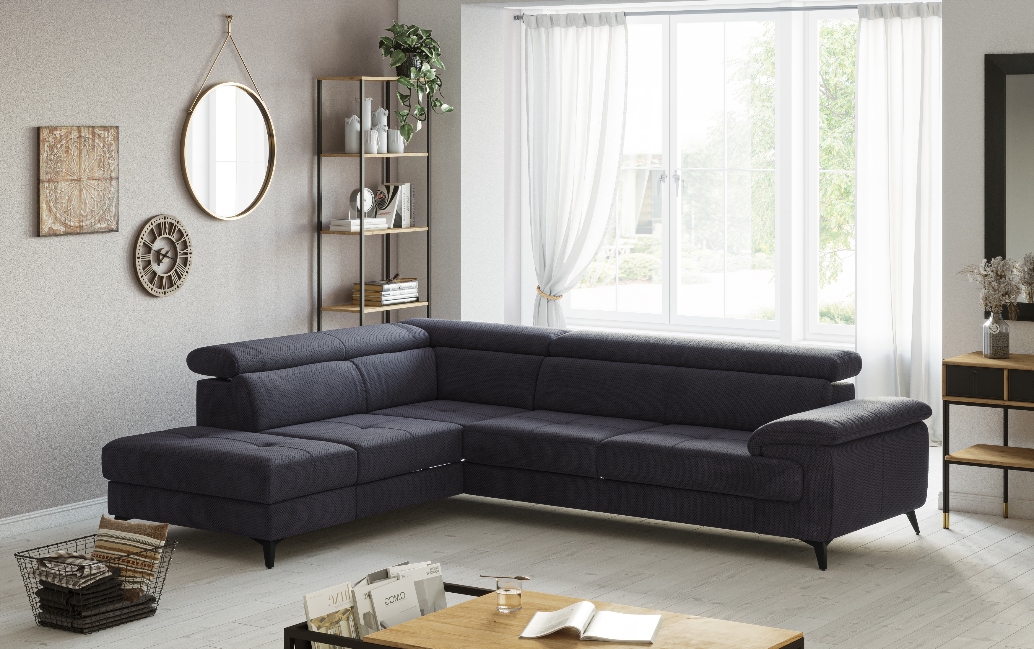 OTTO home Ecksofa "Astra L-Form, B: 286 cm" mit Kopfteilverstellung, optional Schlaffunktion & Bettkasten