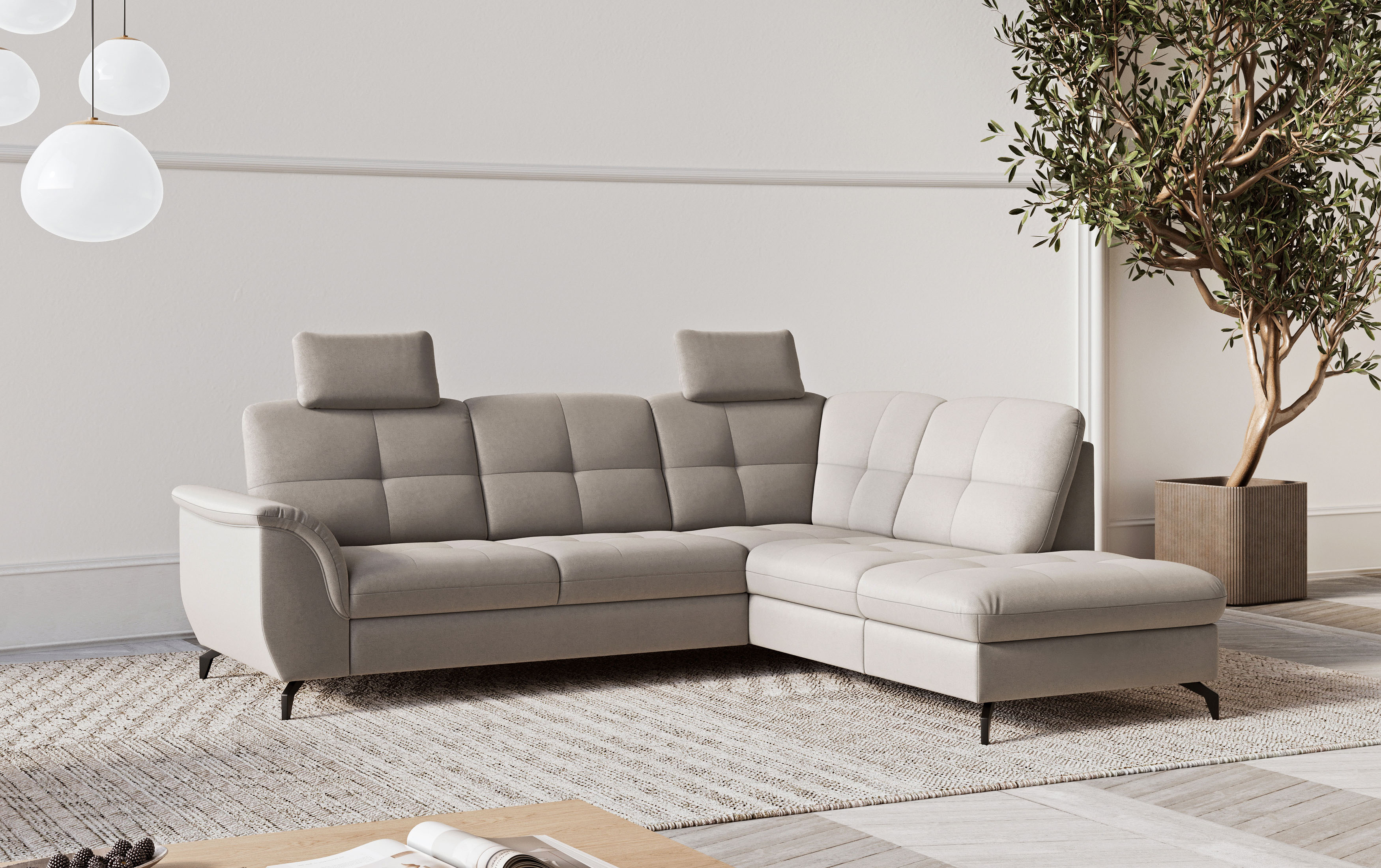 sit&more Ecksofa "Zora" wahlweise mit Schlaffunktion und Bettkasten