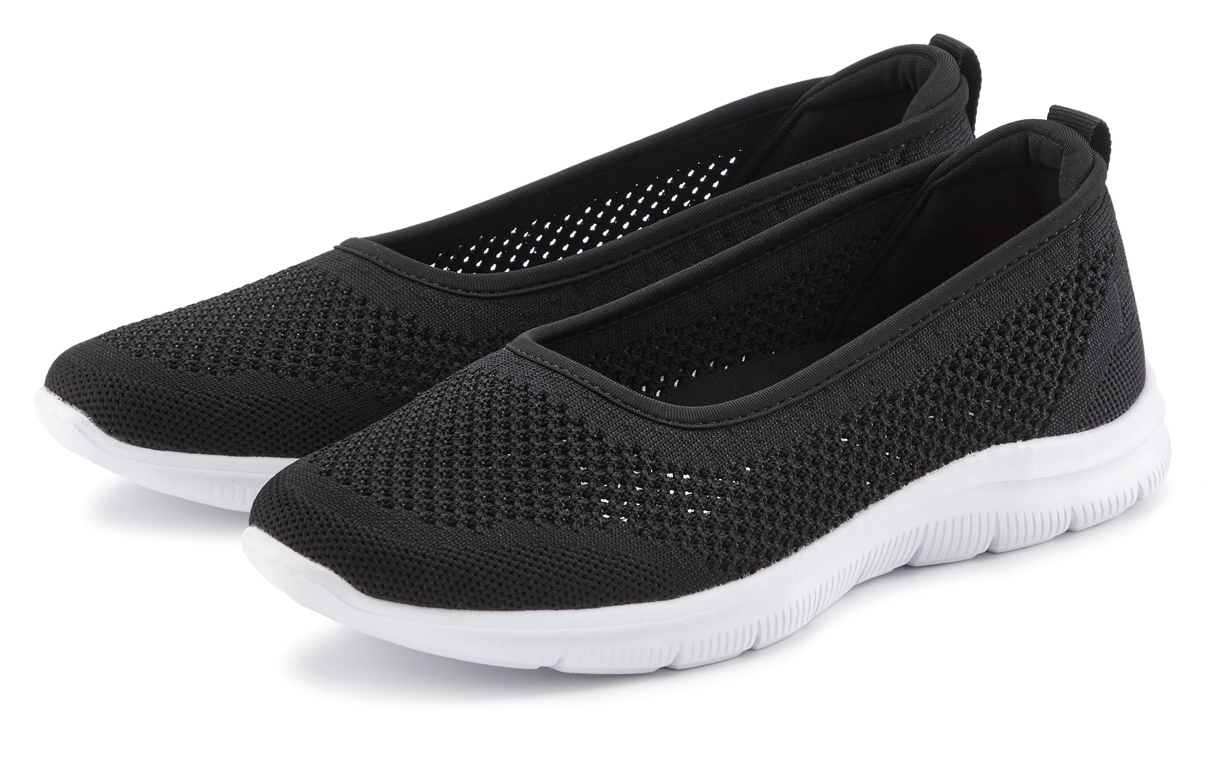LASCANA "Halbschuh," runde Schuhspitze, ohne Verschluss, innenmaterial aus Textil