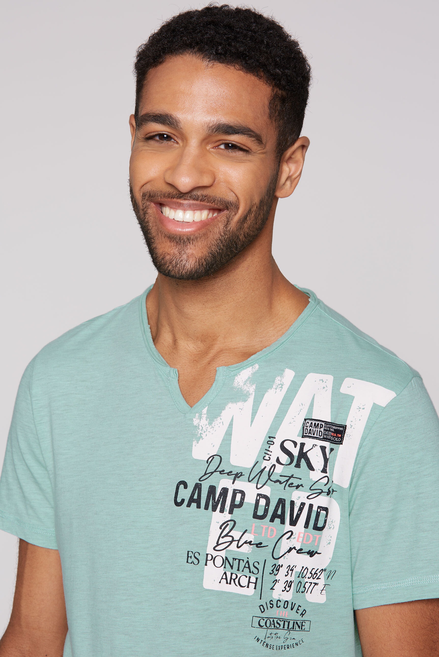CAMP DAVID Rundhalsshirt, mit Baumwolle