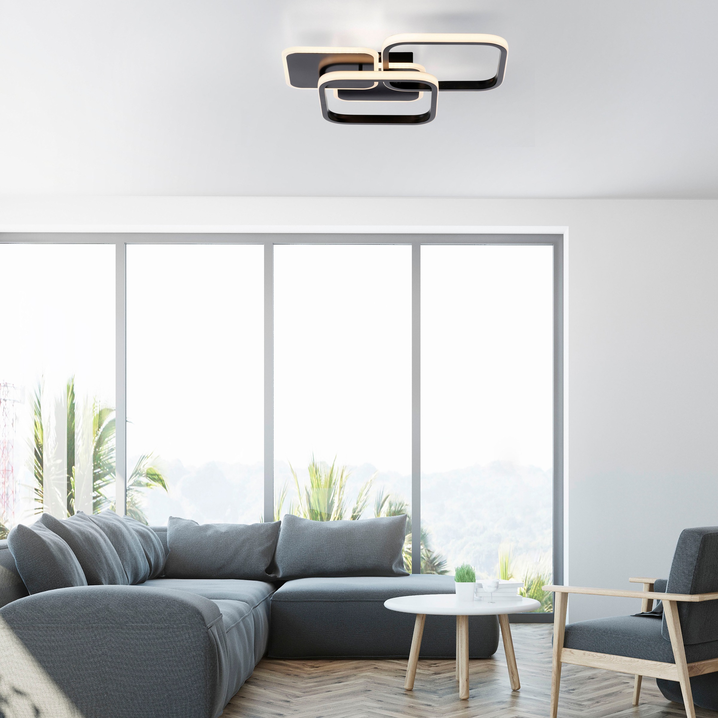 JUST LIGHT Deckenleuchte »SEVENT«, 1 flammig, Leuchtmittel LED-Board | LED fest integriert, LED