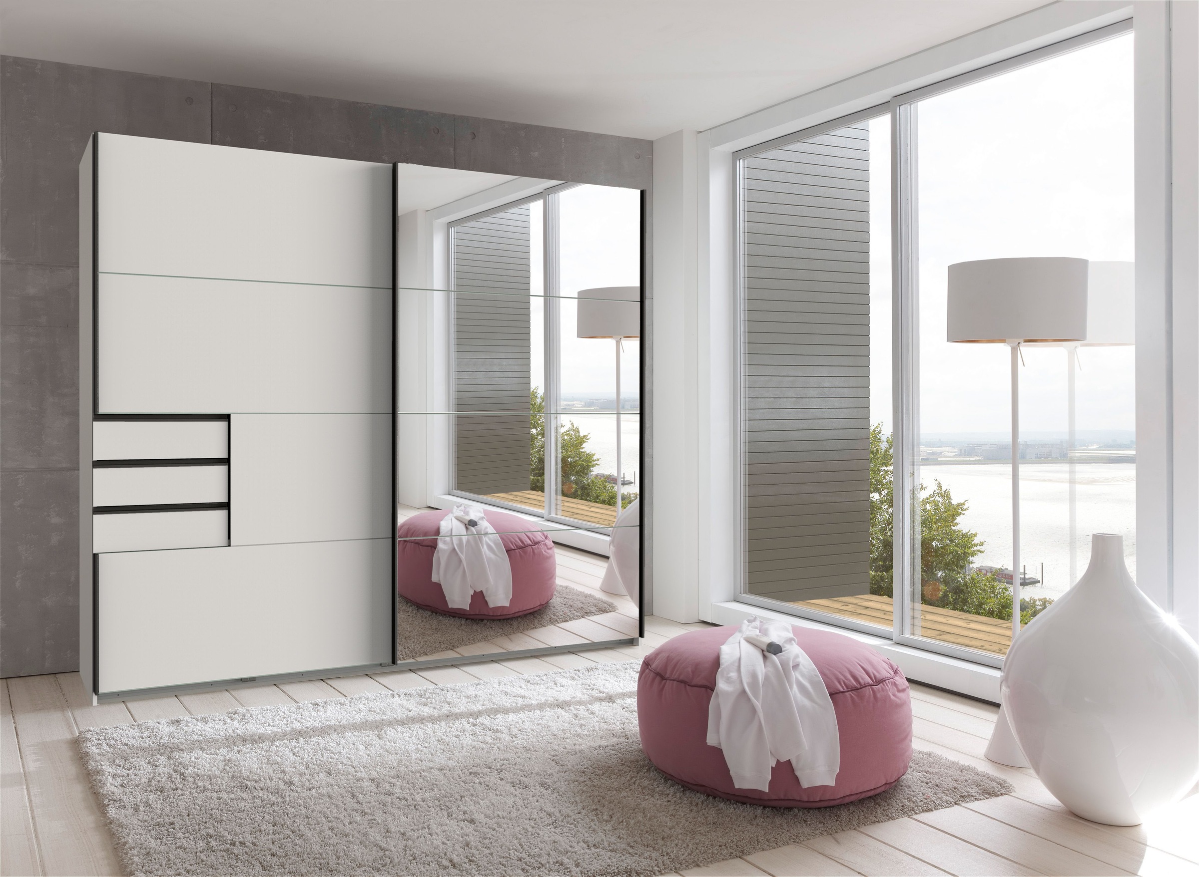 Wimex Schwebetürenschrank "Saigon", mit Spiegeltür, 2 Türen, 225cm breit günstig online kaufen