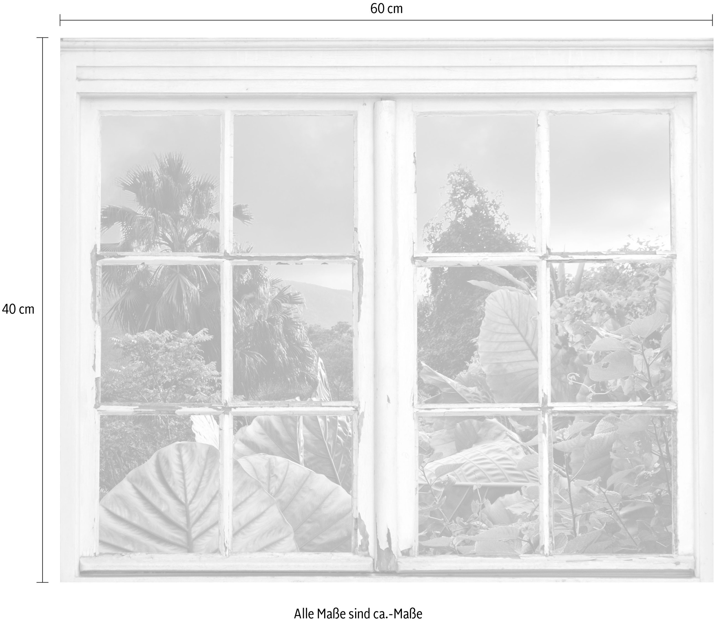 queence Wandsticker »Wald«, Wandsticker, Wandbild, selbstklebend, 3D, Fenster