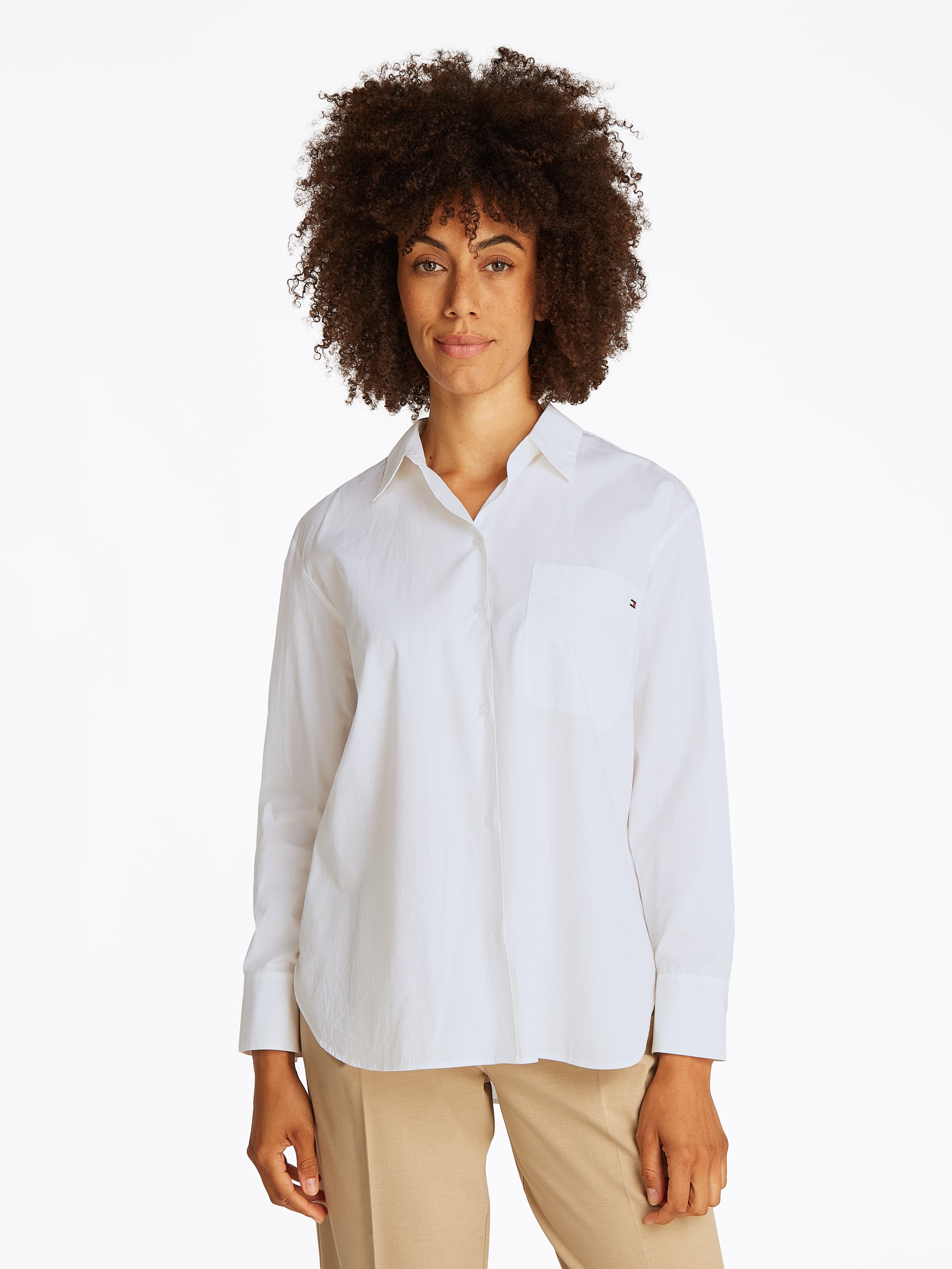 Tommy Hilfiger Hemdbluse "ESS POPLIN EASY FIT SHIRT" günstig online kaufen