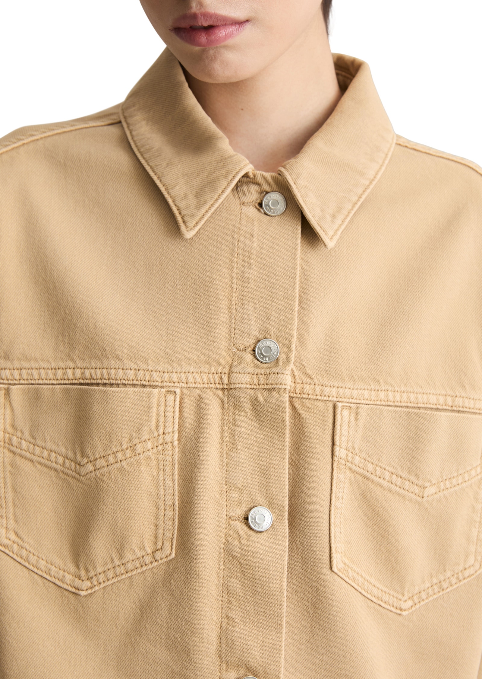 Marc O'Polo DENIM Jeansjacke »aus Organic-Cotton-Lyocell-Mix« ohne Kapuze