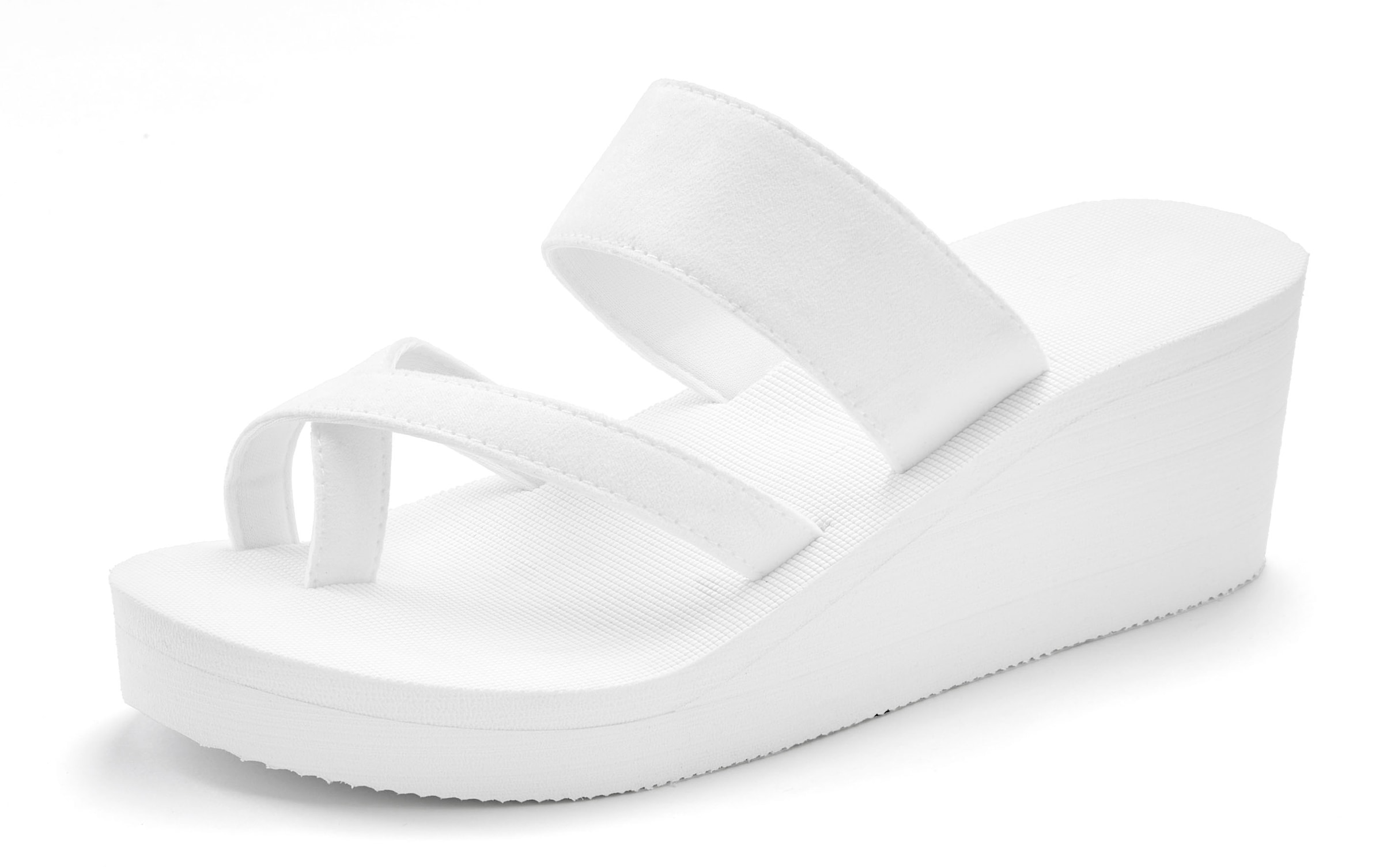Venice Beach Zehentrenner »Sommerschuh, Pantolette, Sandale, Sandalette«, mit Keilabsatz aus wasserabweisendem Material besonders leicht VEGAN