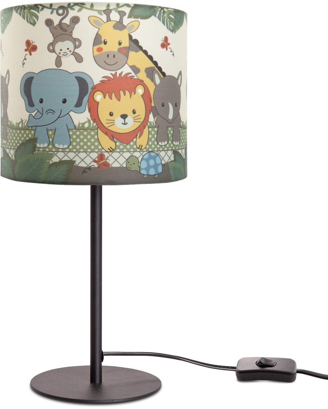 BAUR Tischleuchte Paco Kinderzimmer LED E14 634«, »Diamond Tischleuchte | Kinderlampe im Home Sale flammig-flammig, Dschungel-Tiere, 1 Lampe