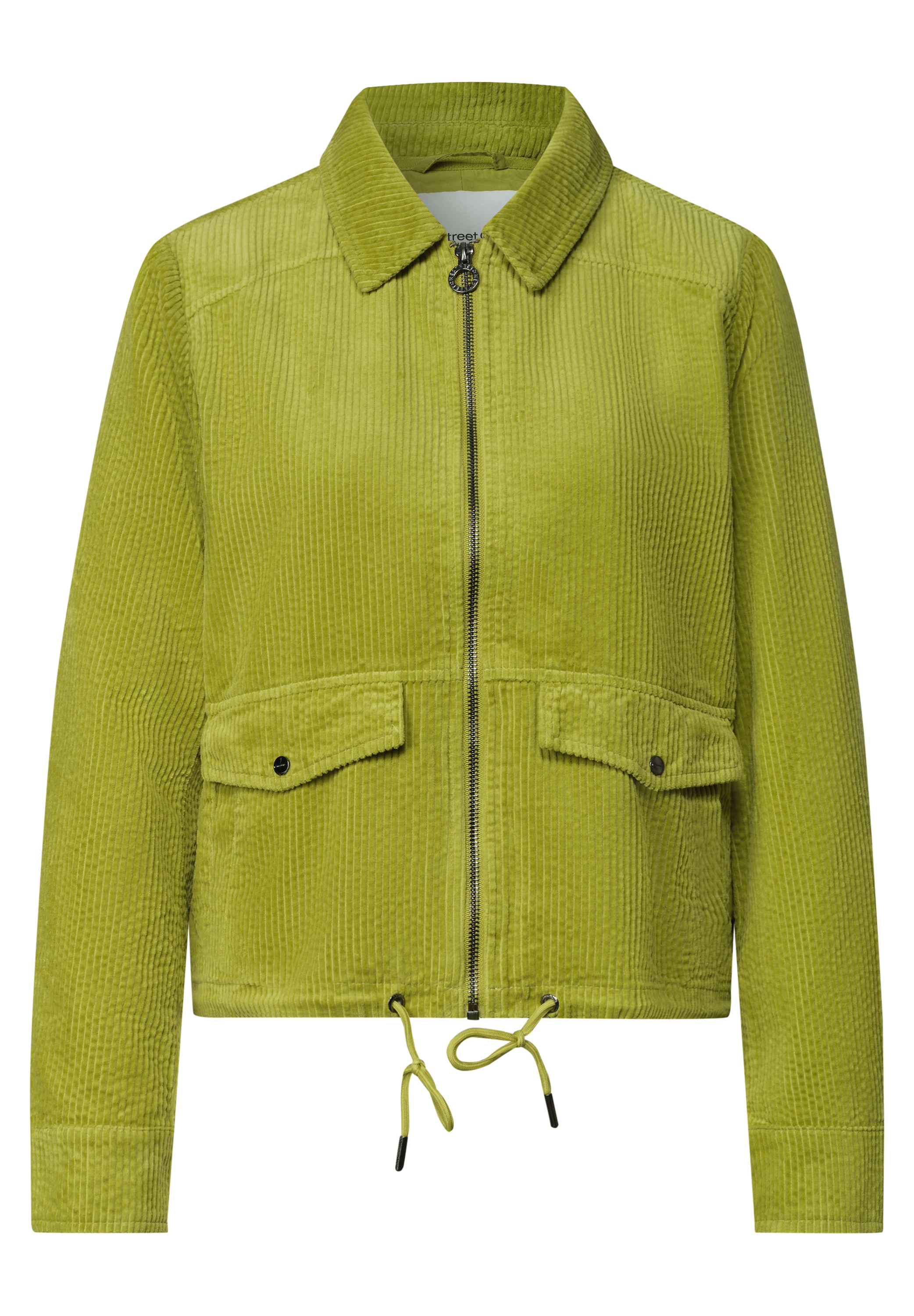 STREET ONE Cordjacke ohne Kapuze mit Tunnelzugsaum