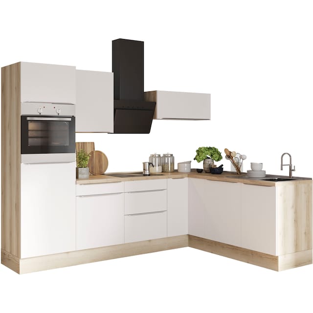 OPTIFIT Winkelküche »Aken«, mit E-Geräten, Stellbreite 200 x 270 cm  bestellen | BAUR
