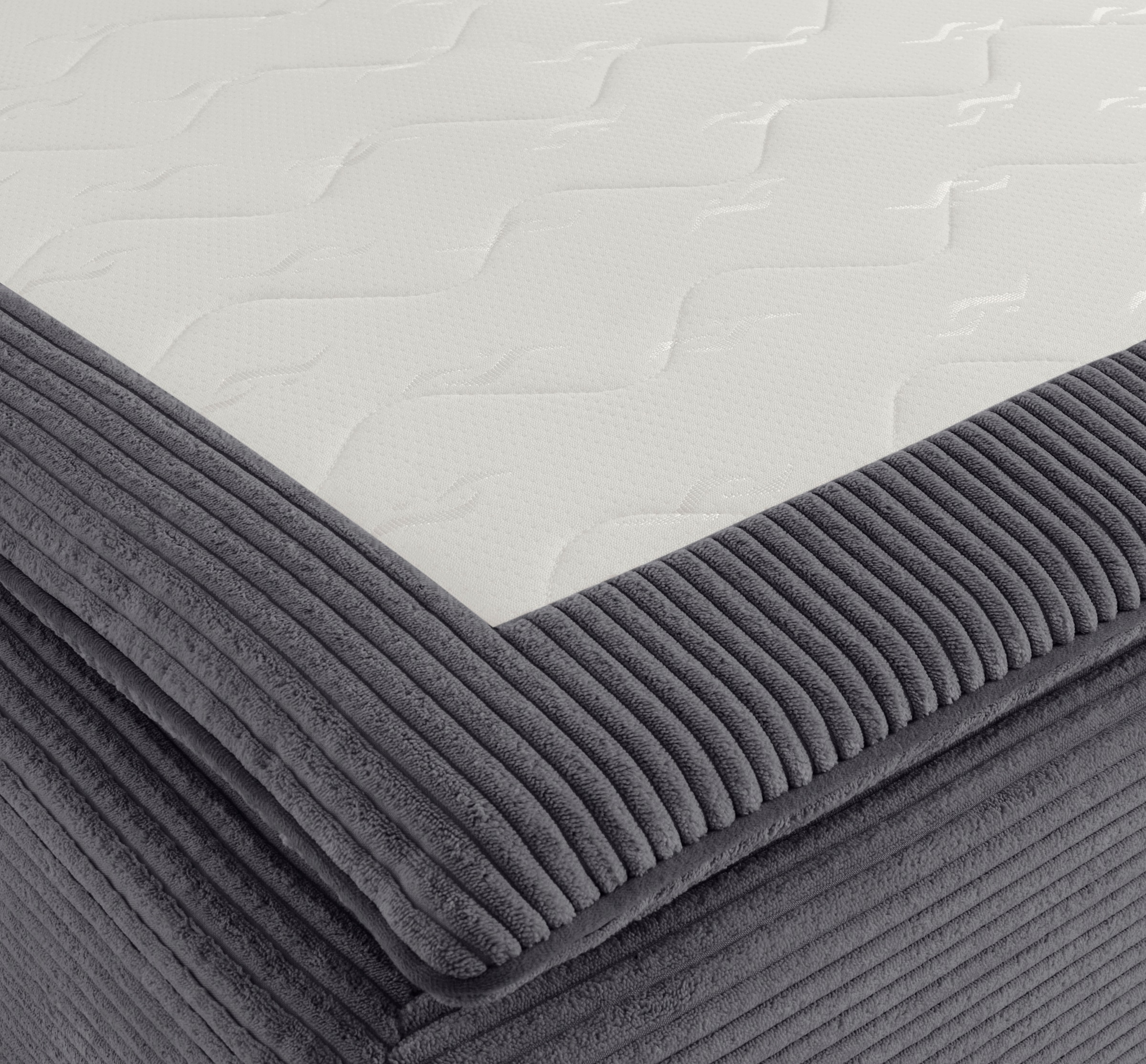 INOSIGN Ecksofa »Boxspringbett Night & Day L-Form mit Dauer-Schlaffunktion mit Armlehne«, mit Boxspring-Bettfunktion 180x200 cm und Bettkasten, Dauerschläfer!