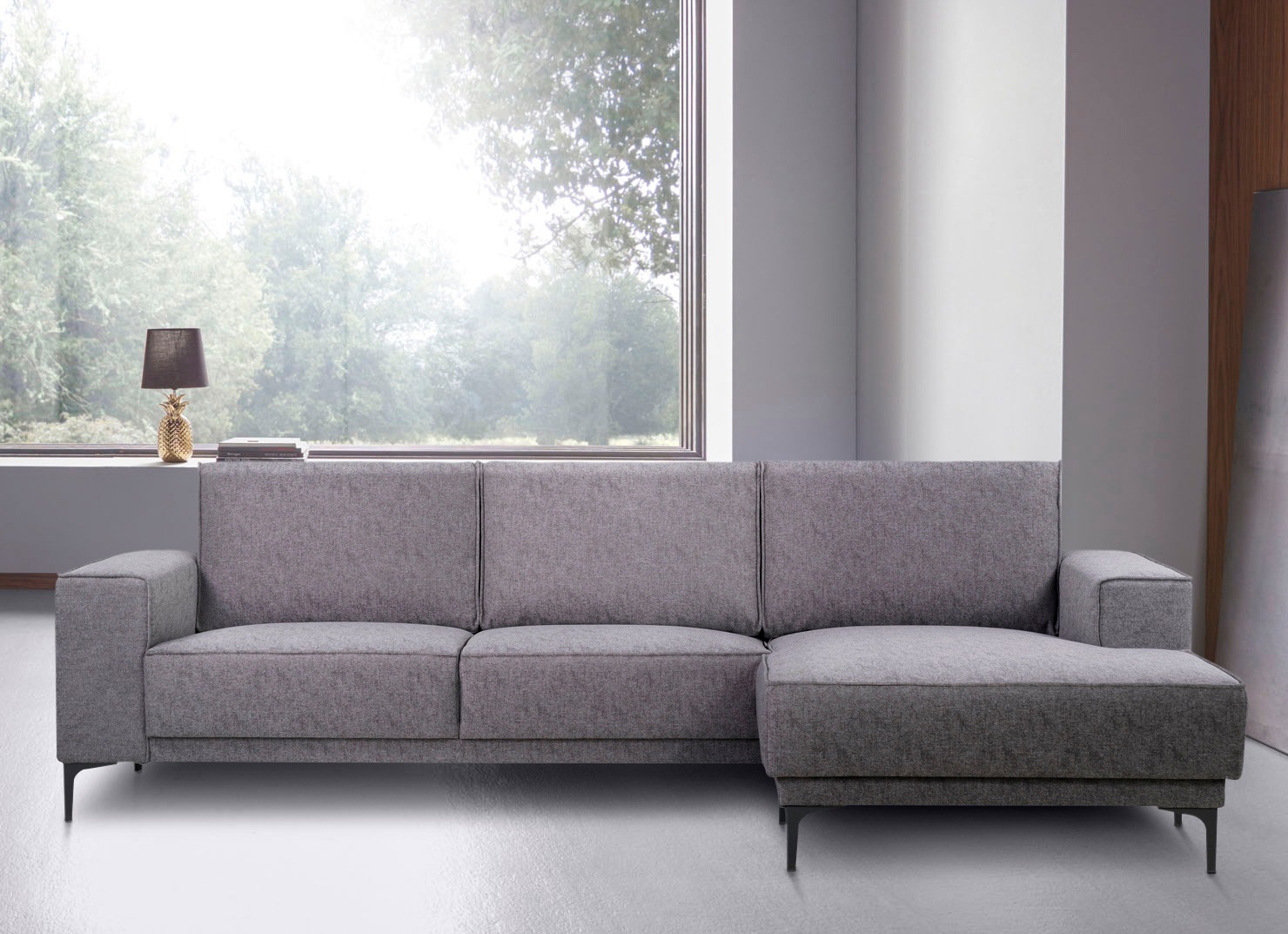 Places of Style Ecksofa "Polsterecke Oland, Struktur, Flachgewebe, Luxus-Mi günstig online kaufen