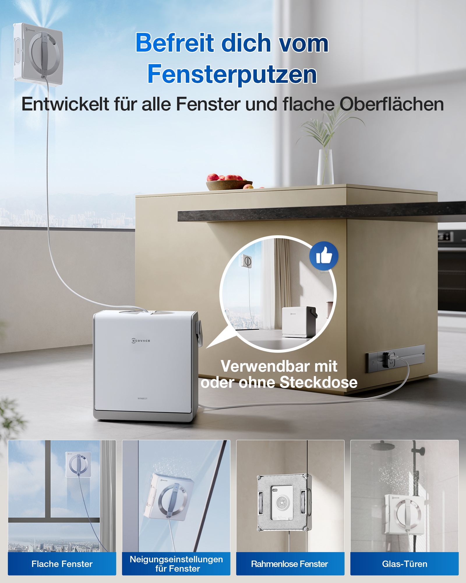 ECOVACS Fensterputzroboter »WINBOT W2 PRO OMNI«