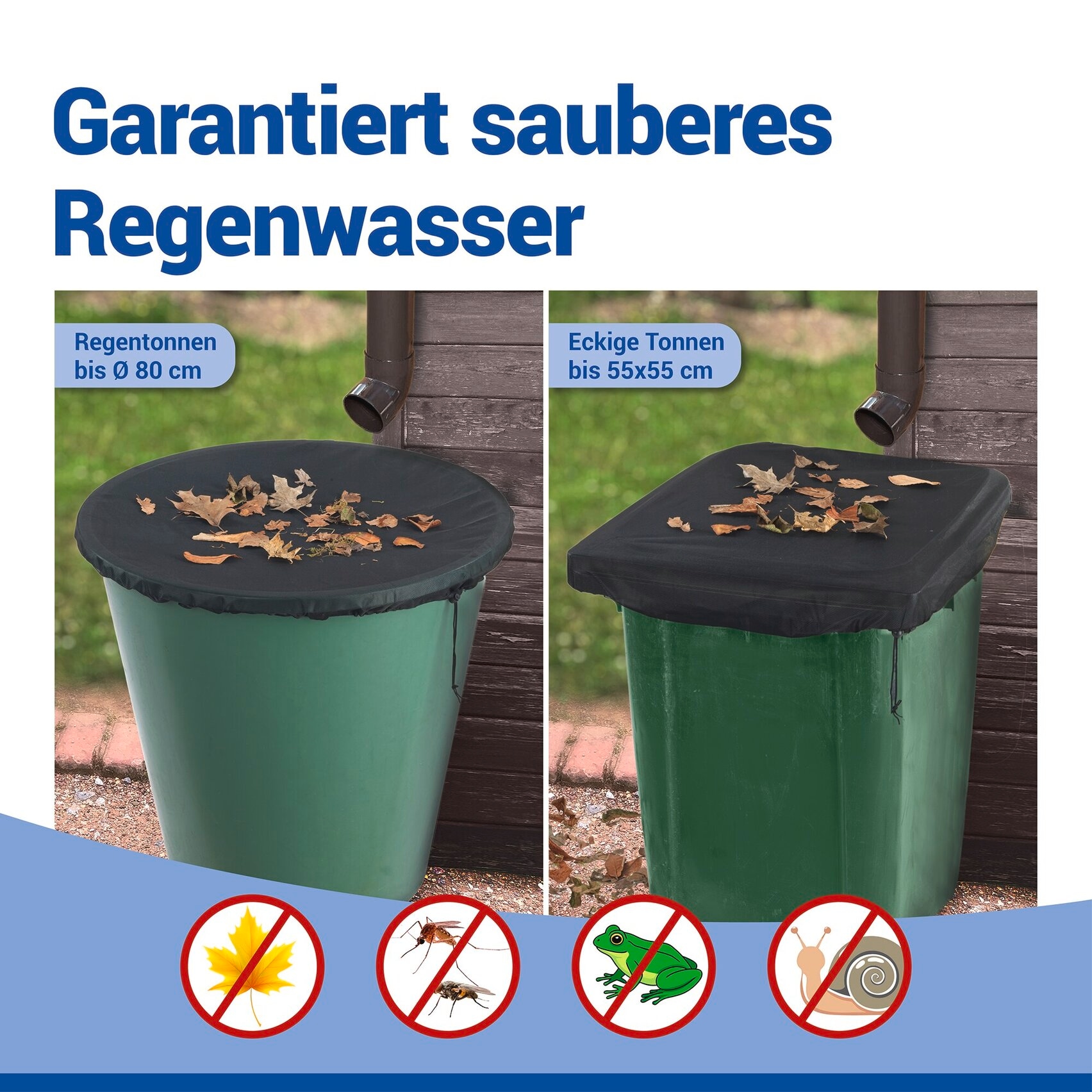 Maximex Regentonnendeckel »Regentonnennetz, Ø 95 cm« gegen Schmutz, Blätter und Ungeziefer, mit Zugband