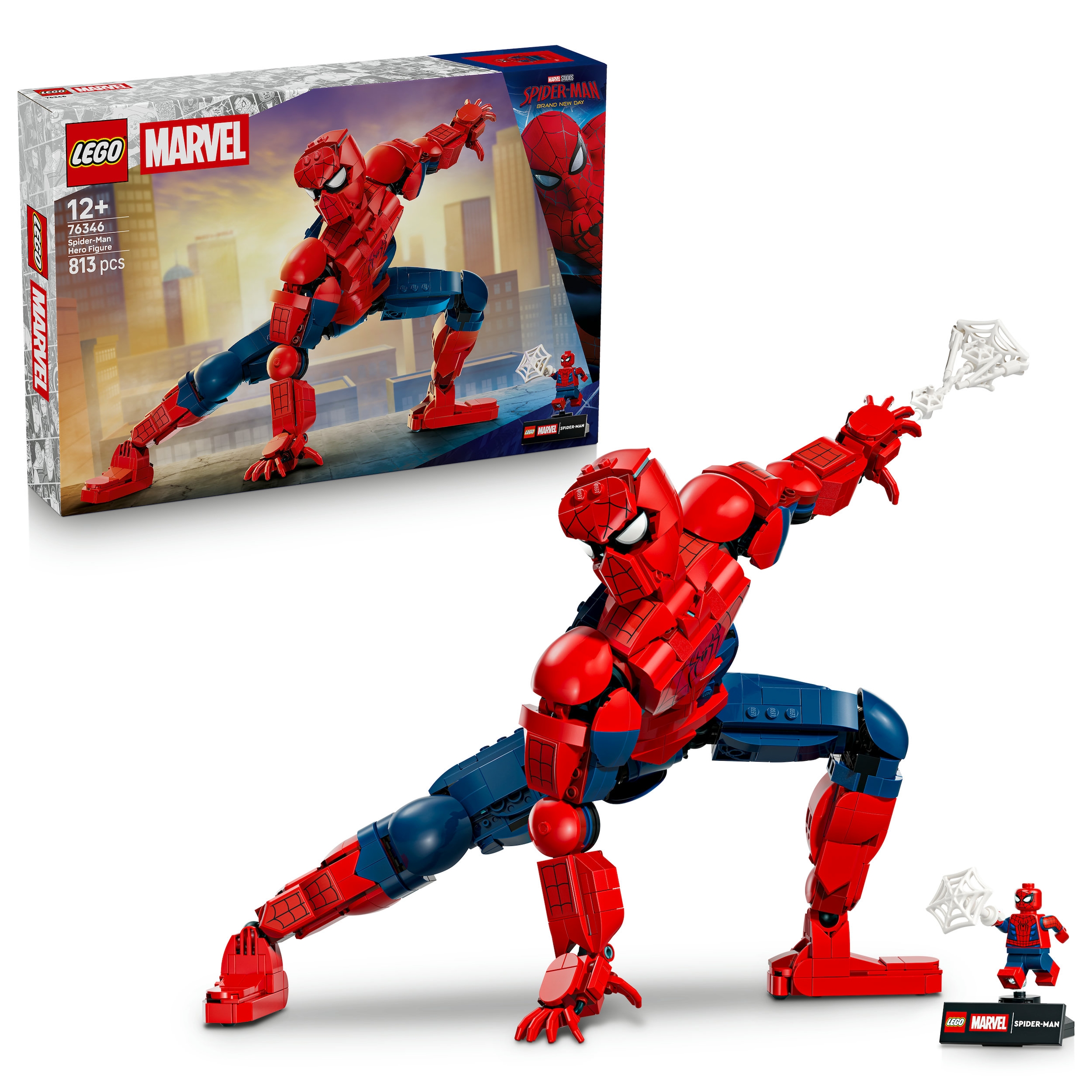 LEGO Kinder Konstruktionsspielsteine "Spider-Man-Figur (76346), LEGO Super Heroes", rot, Kunststoff, Spielbausteine, Made in Europe