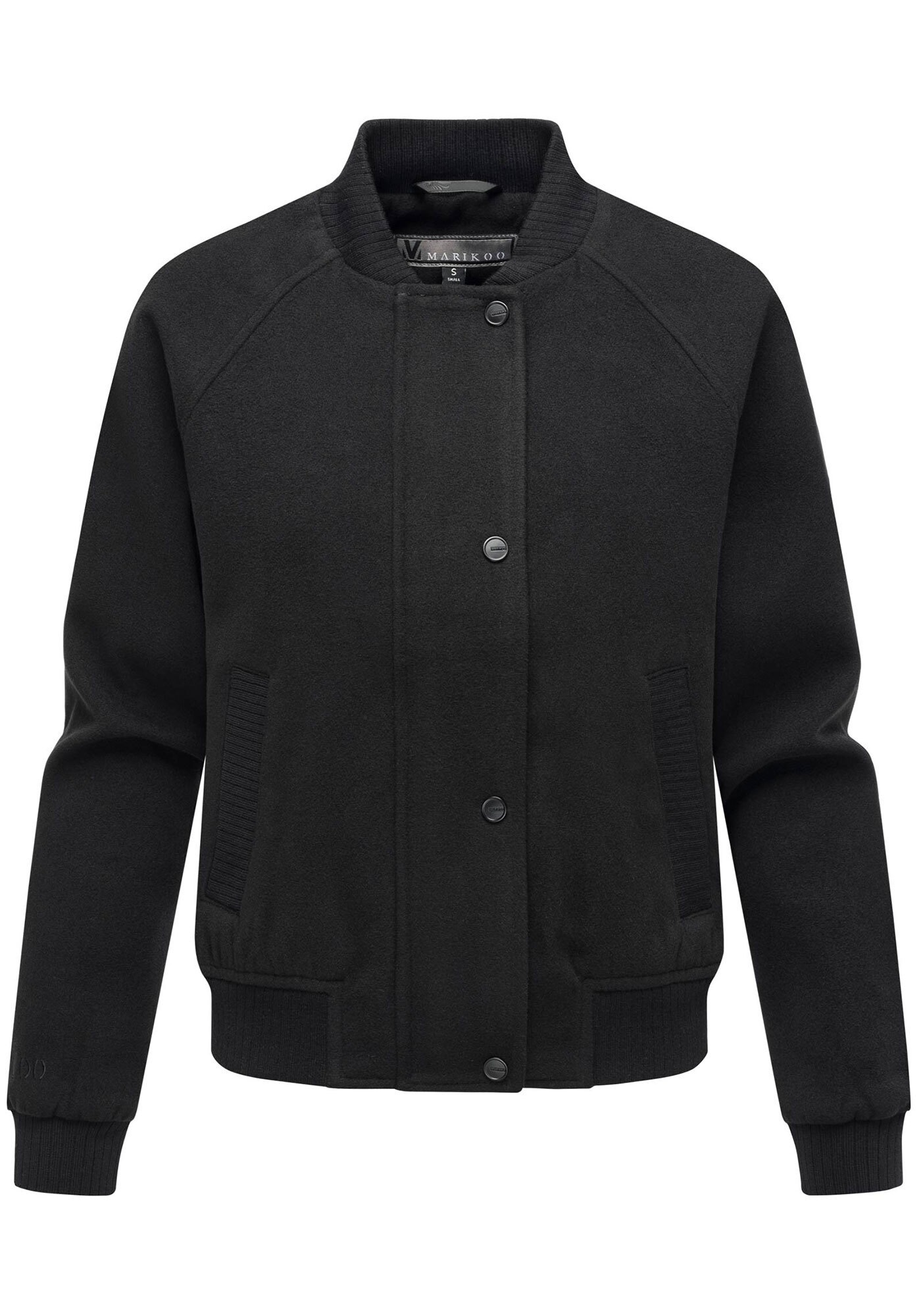 Marikoo Collegejacke »Zunaa«, Modische Jacke im Collegejacken-Stil mit Rippbündchen und Raglanärmeln