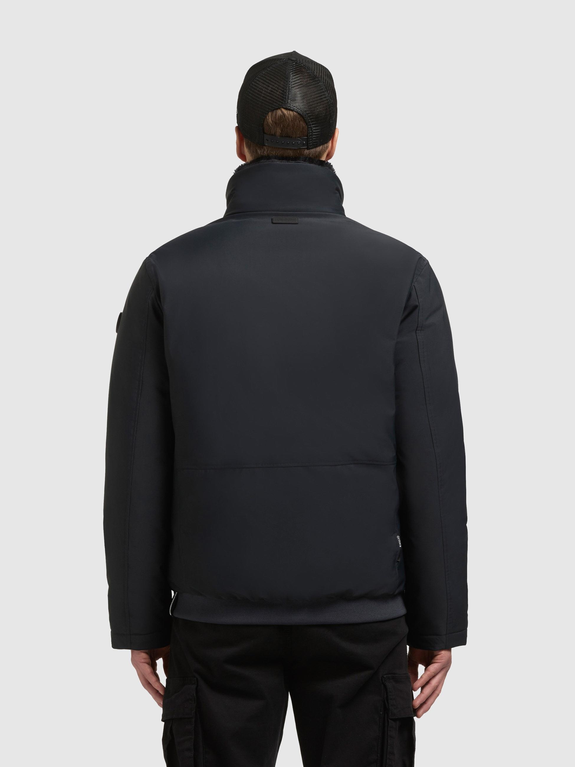 Thumbnail - khujo Outdoorjacke "Huey" ohne Kapuze Herren Winterjacke mit abnehmbarem Plüsch-Besatz