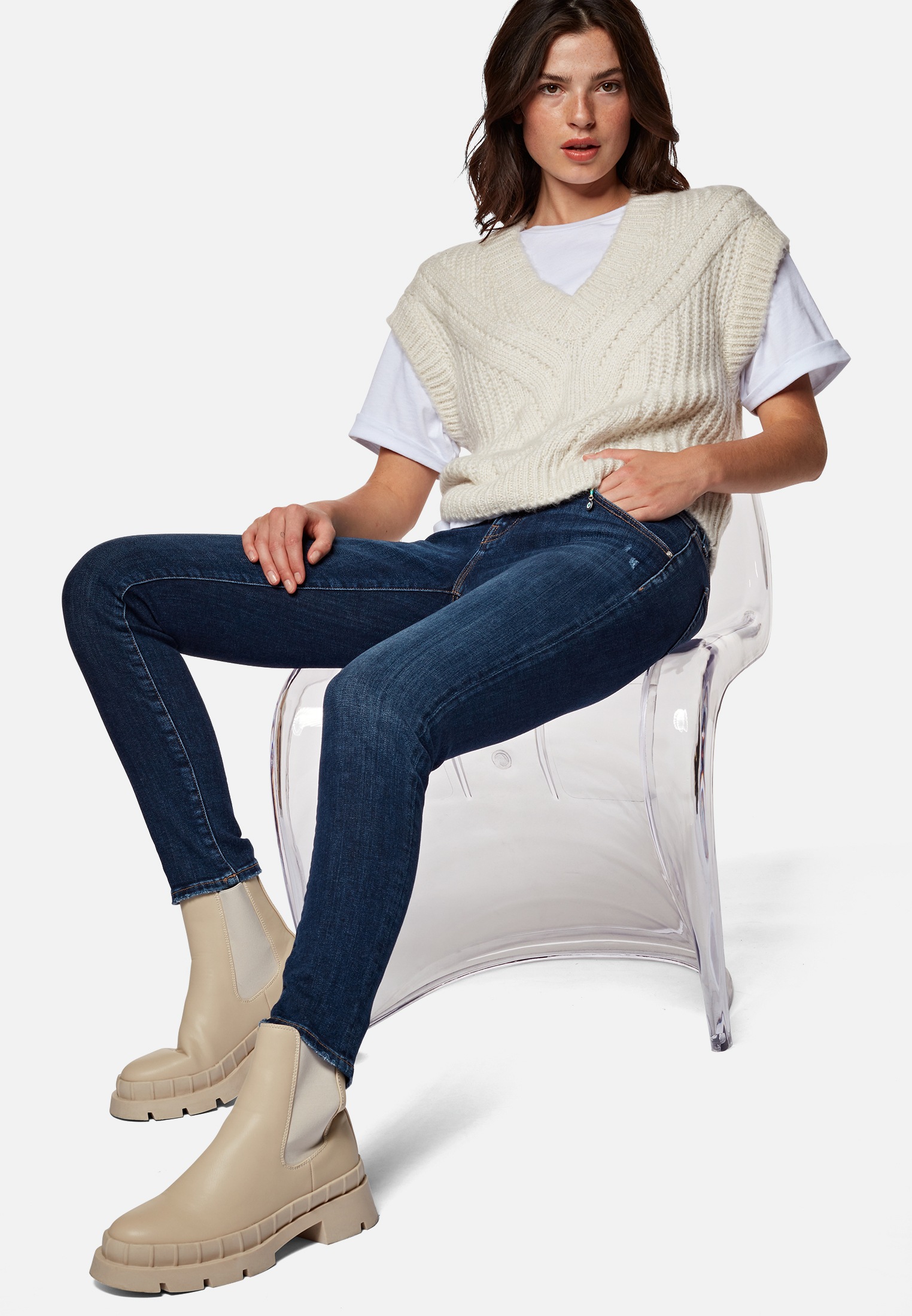 Mavi Pullunder »SLEEVELESS SWEATER«, Strickpullunder mit Muster