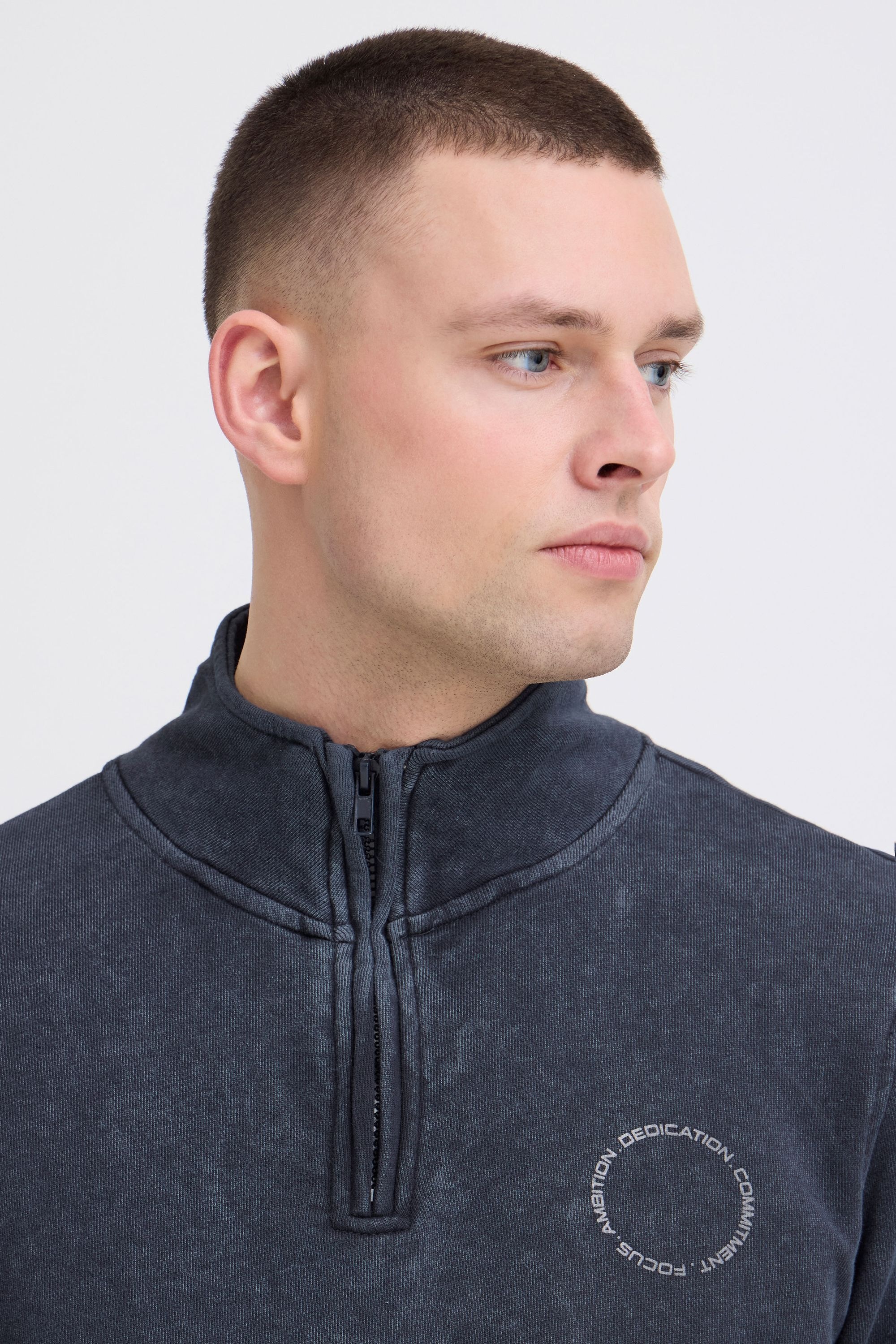 Blend Longpullover »BHFactor« Bequemer Troyer mit Backprint