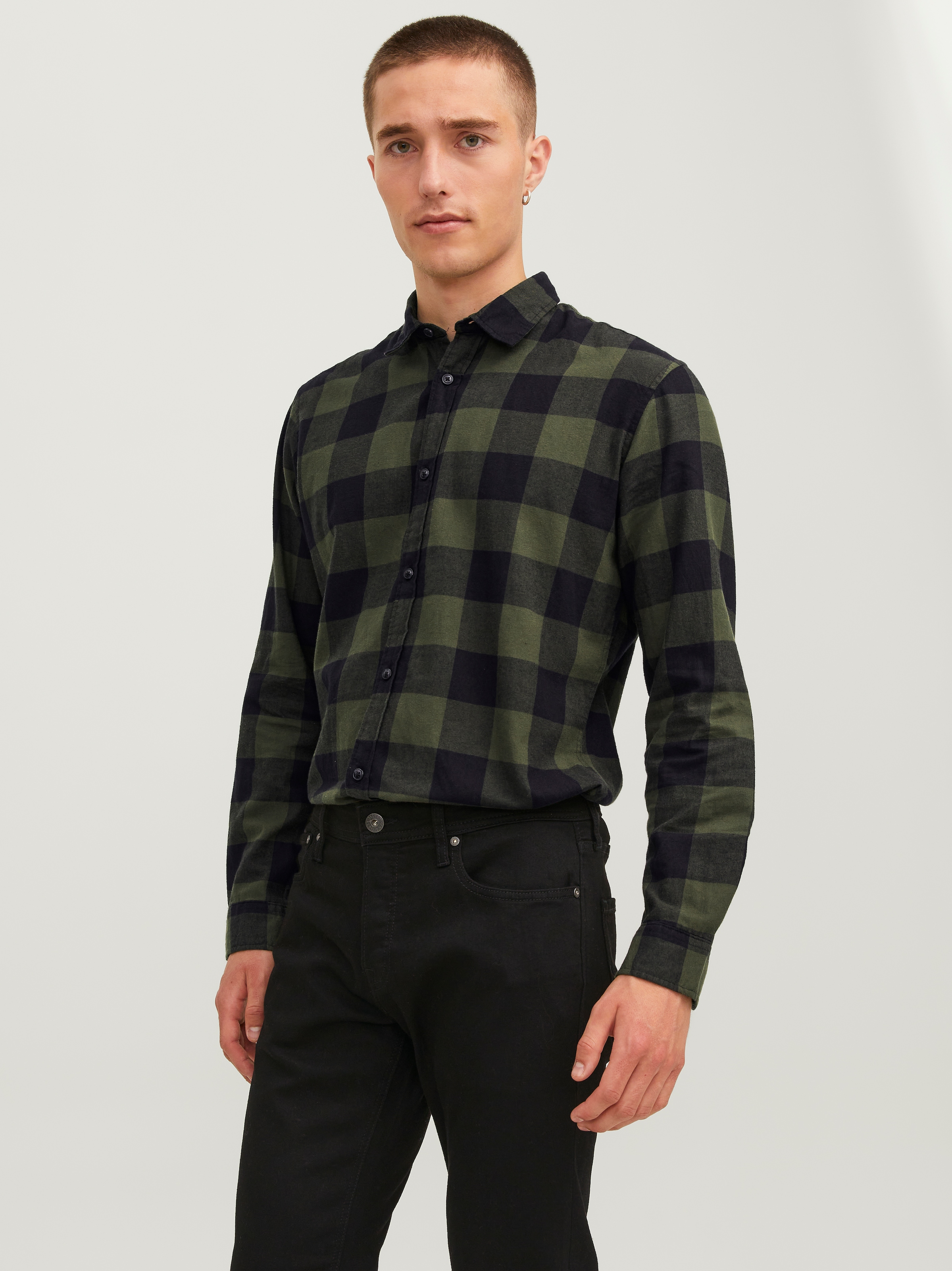 Jack & Jones Langarmhemd »JJEGINGHAM TWILL SHIRT L/S NOOS«