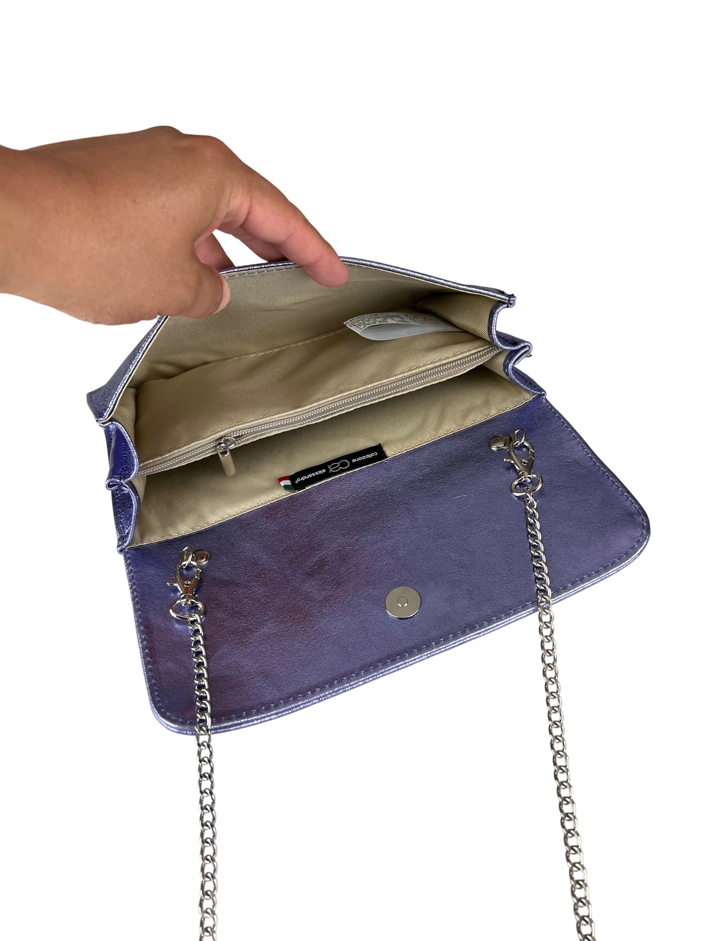 Thumbnail - COLLEZIONE ALESSANDRO Clutch "Eleganz", aus Leder, mit separaten Fächern
