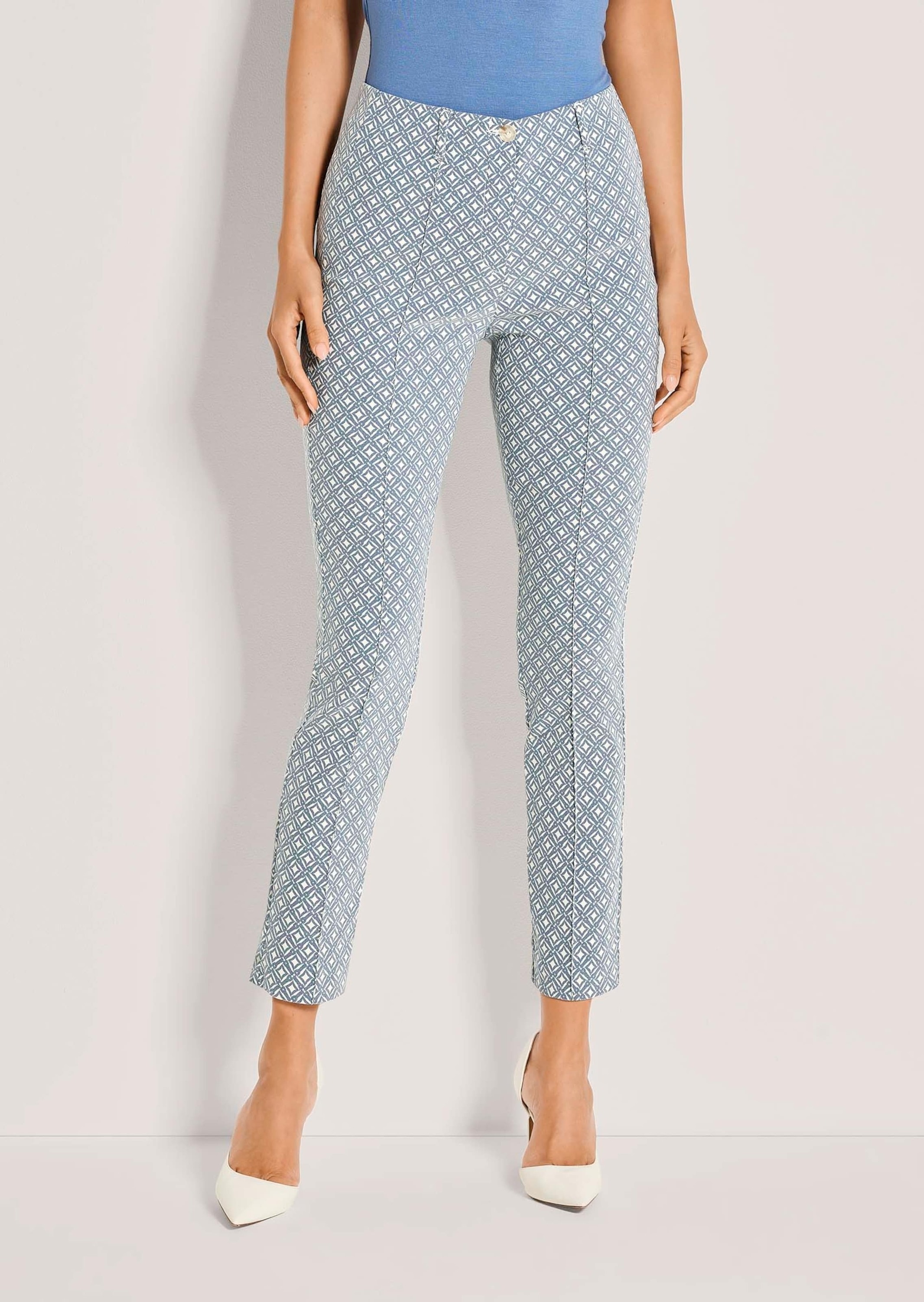 Thumbnail - MADELEINE Stoffhose "Jerseyhose Jacquardhose mit grafischem Muster"