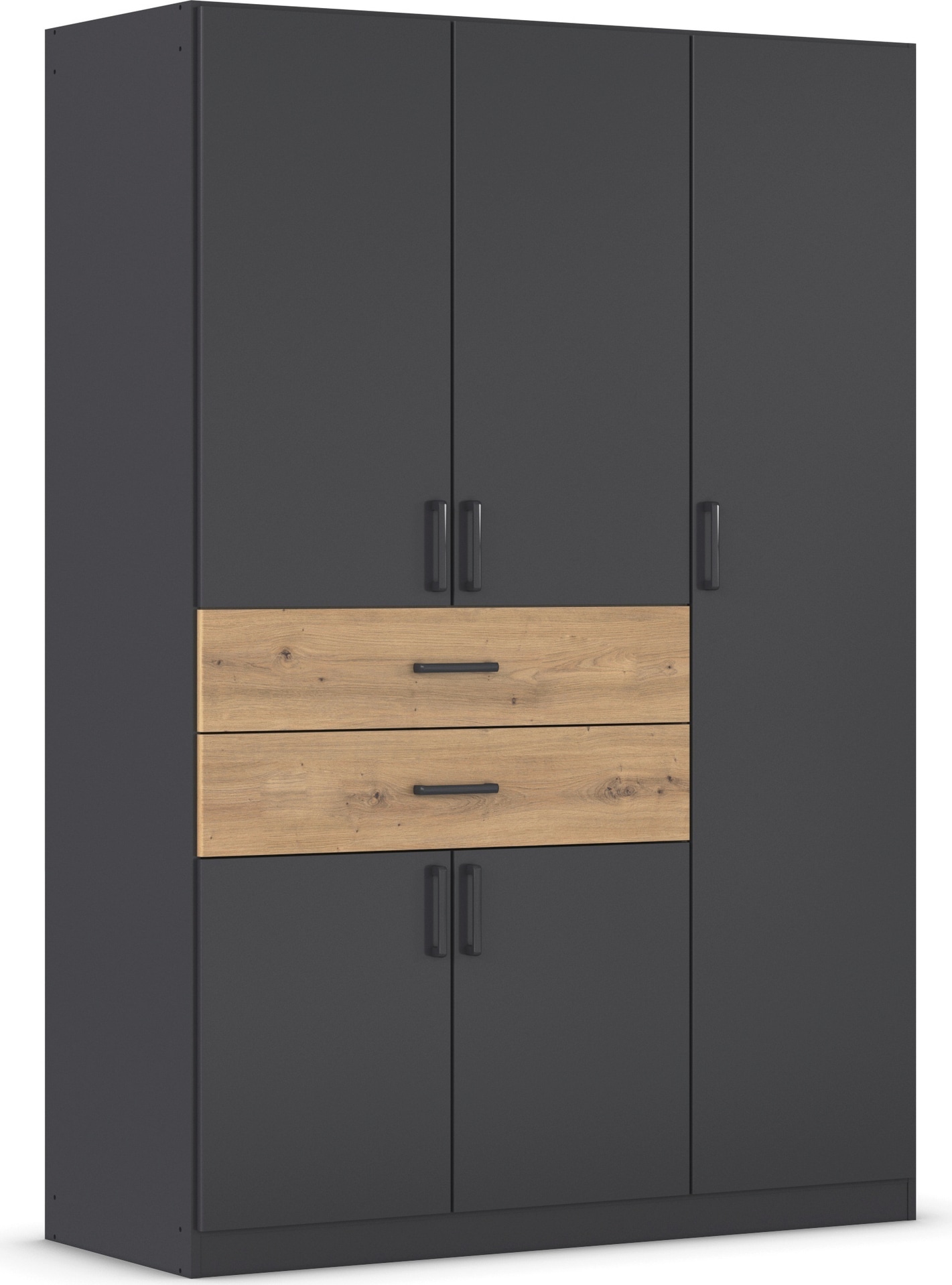 rauch "Kleiderschrank Schrank Garderobe MAIKA mit Dekor-Front" 2 Schubladen, in verschiedenen Breiten, Höhen, Farben, MADE IN GERMANY