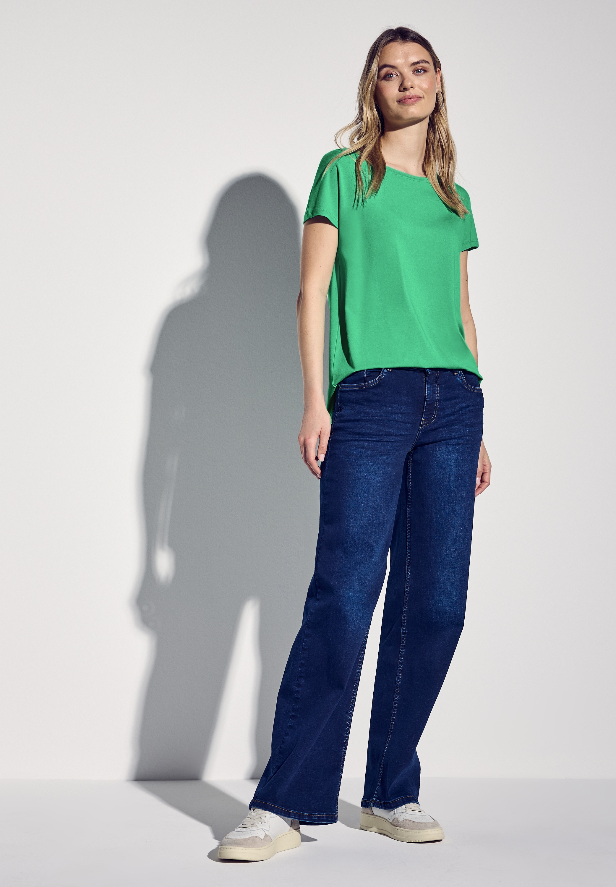 STREET ONE T-Shirt, mit U-Boot-Ausschnitt