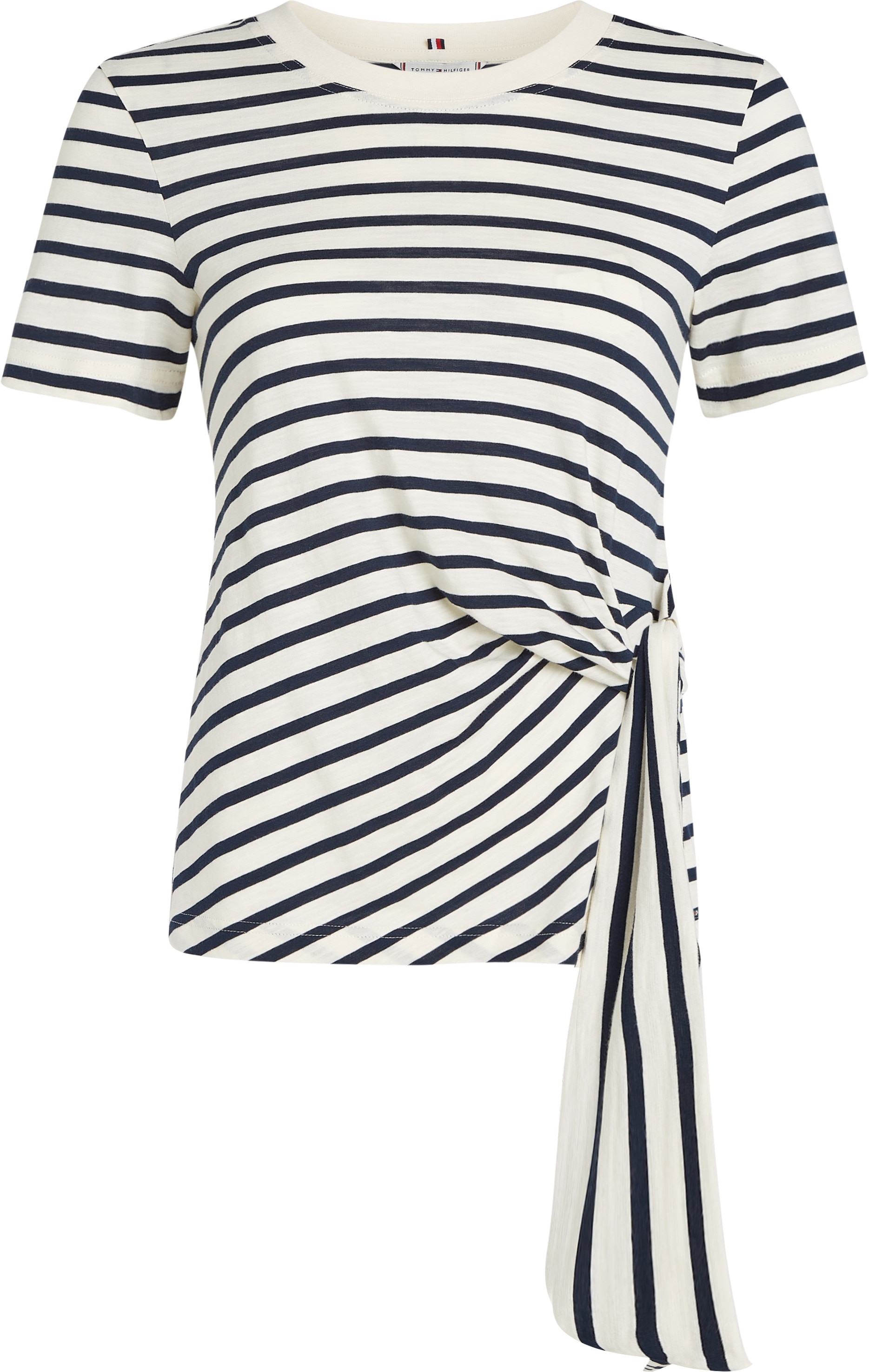 Tommy Hilfiger T-Shirt »KNOT BOAT-NK SS TEE«, in asymmetrischer Form